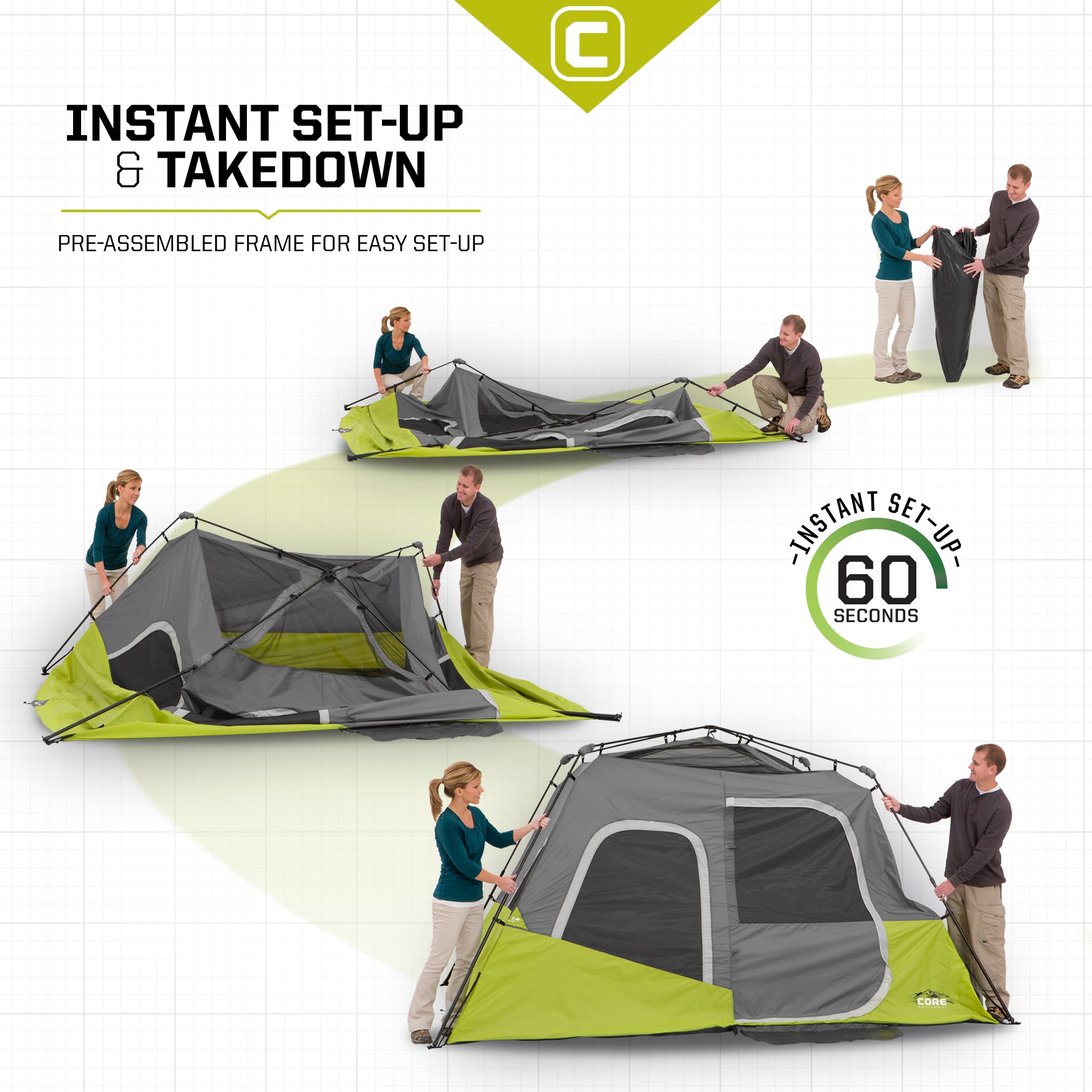 6 Person Instant Cabin Tent