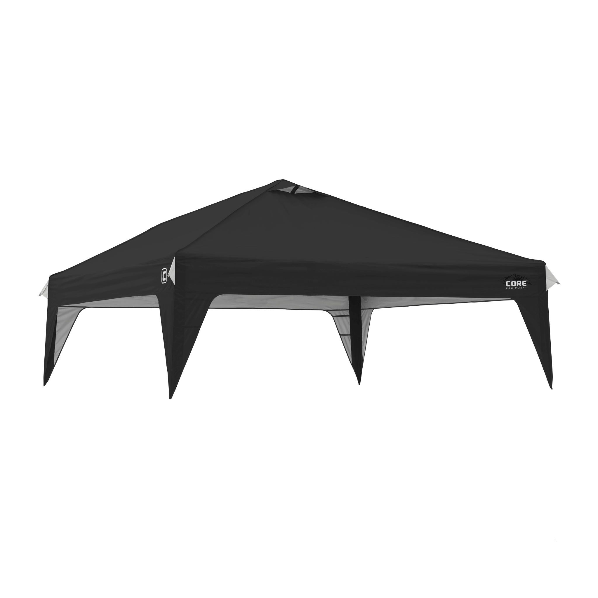 CORE 10x10 Center Push canopy top in black, replacement accessory featuring durable fabric and a vented roof for added airflow.