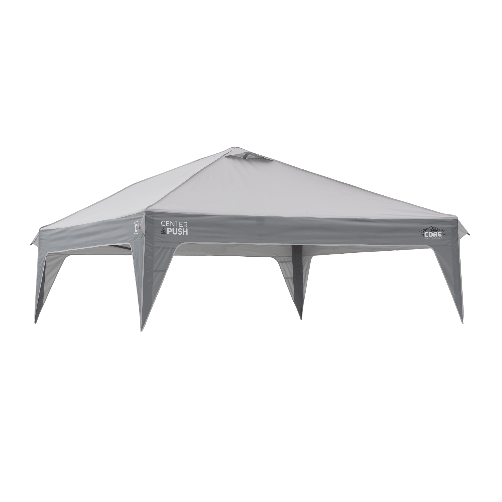 CORE 10x10 Center Push canopy top in gray, replacement accessory featuring durable fabric and vented roof for added airflow.