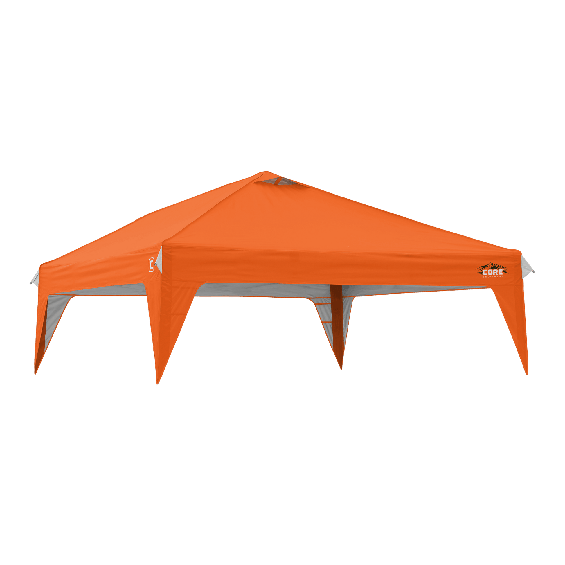 CORE 10x10 Center Push canopy top in orange, replacement accessory featuring durable fabric and vented roof for added airflow.