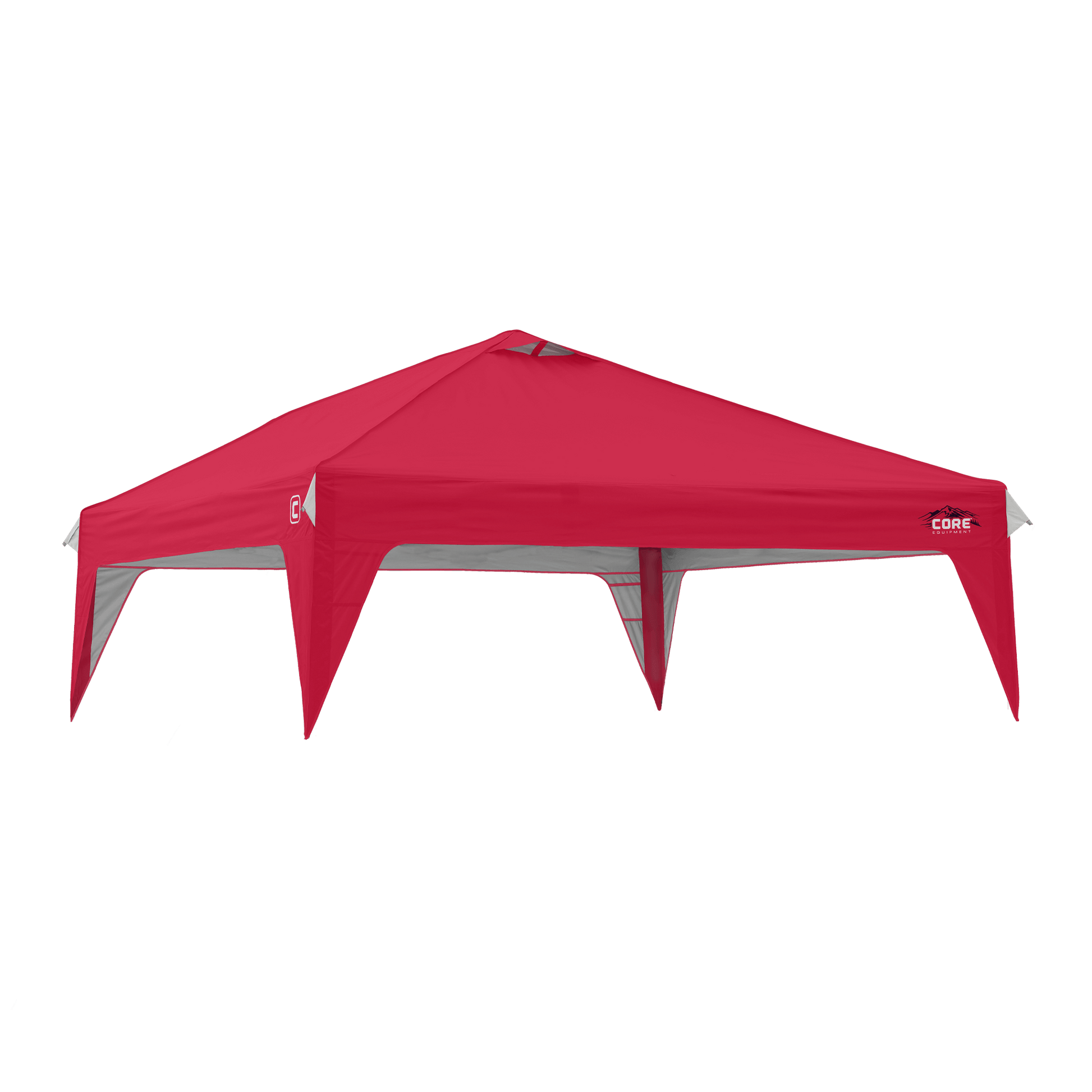 CORE 10x10 Center Push canopy top in red, replacement accessory featuring durable fabric and vented roof for added airflow.
