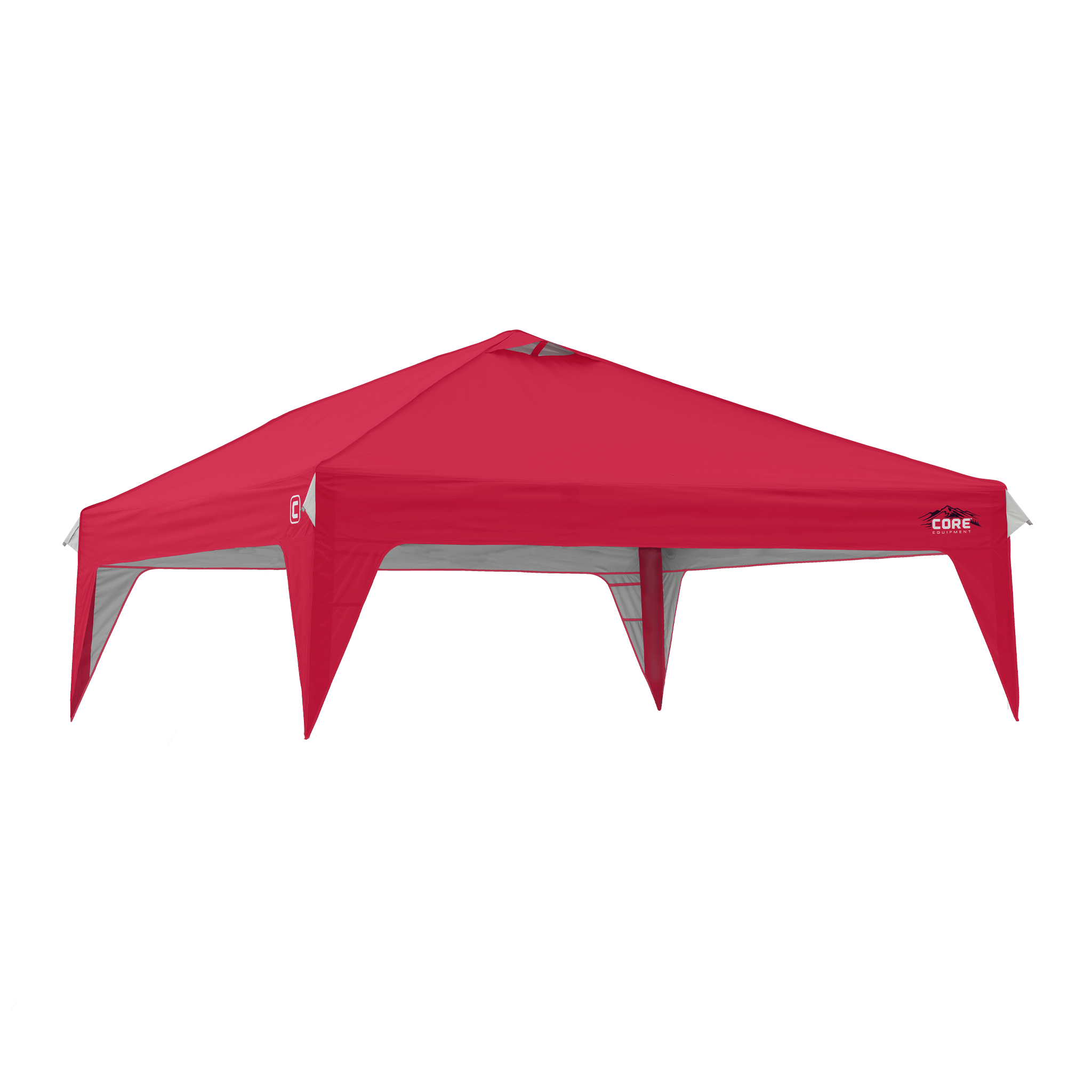 CORE 10x10 Center Push canopy top in red, replacement accessory featuring durable fabric and vented roof for added airflow.
