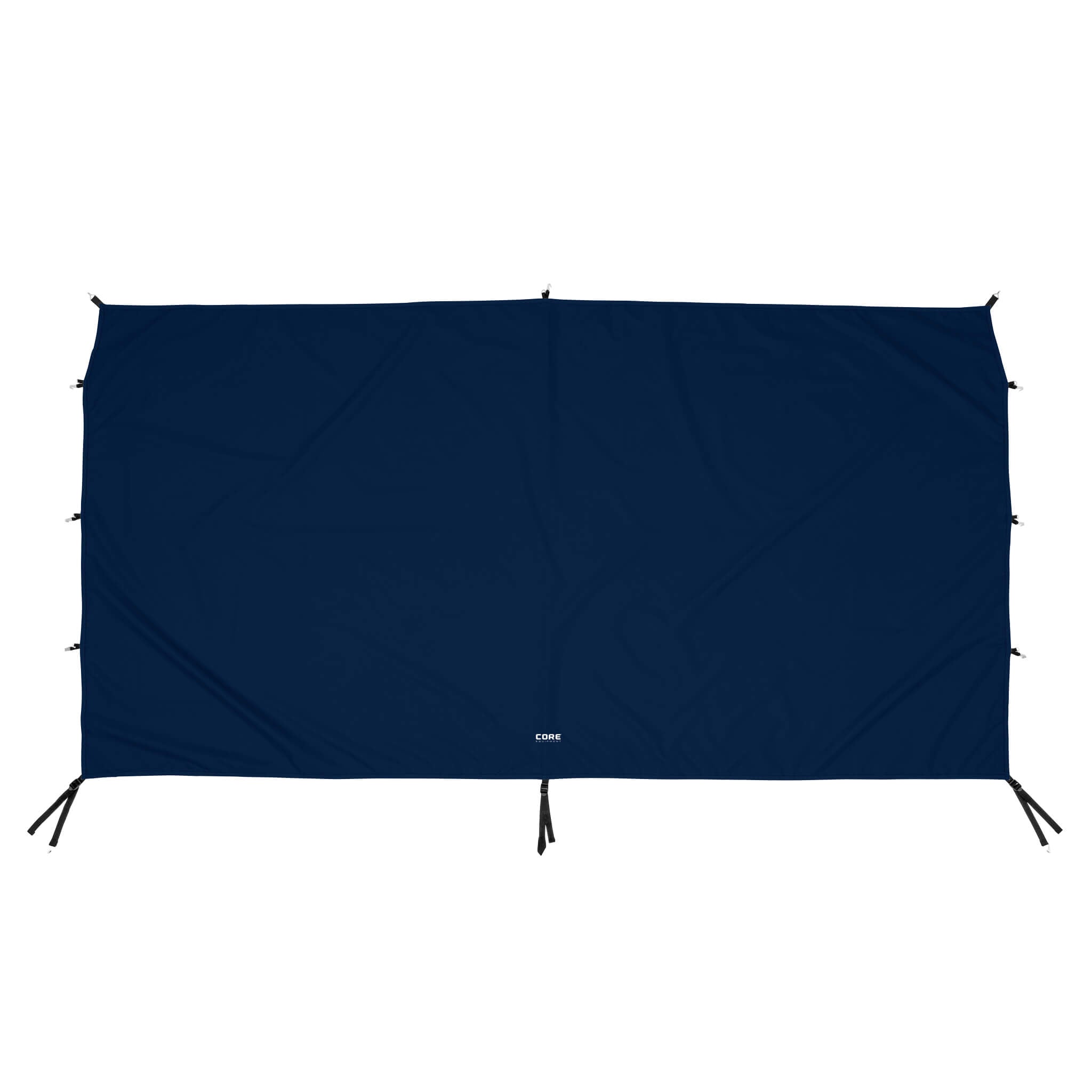 CORE canopy sun wall in navy, compatible with 10x10 and 13x13 canopies, featuring durable fabric for shade and wind protection.