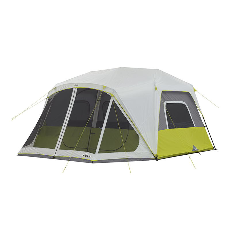 CORE Equipment 10 Person Lighted Instant Cabin Tent with Awning – Storage  Steals & Daily Deals