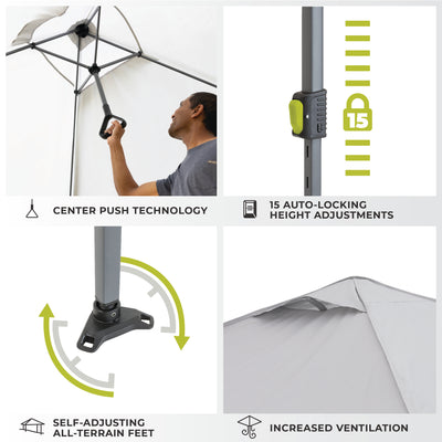 13' x 13' Center Push Eaved Instant Canopy