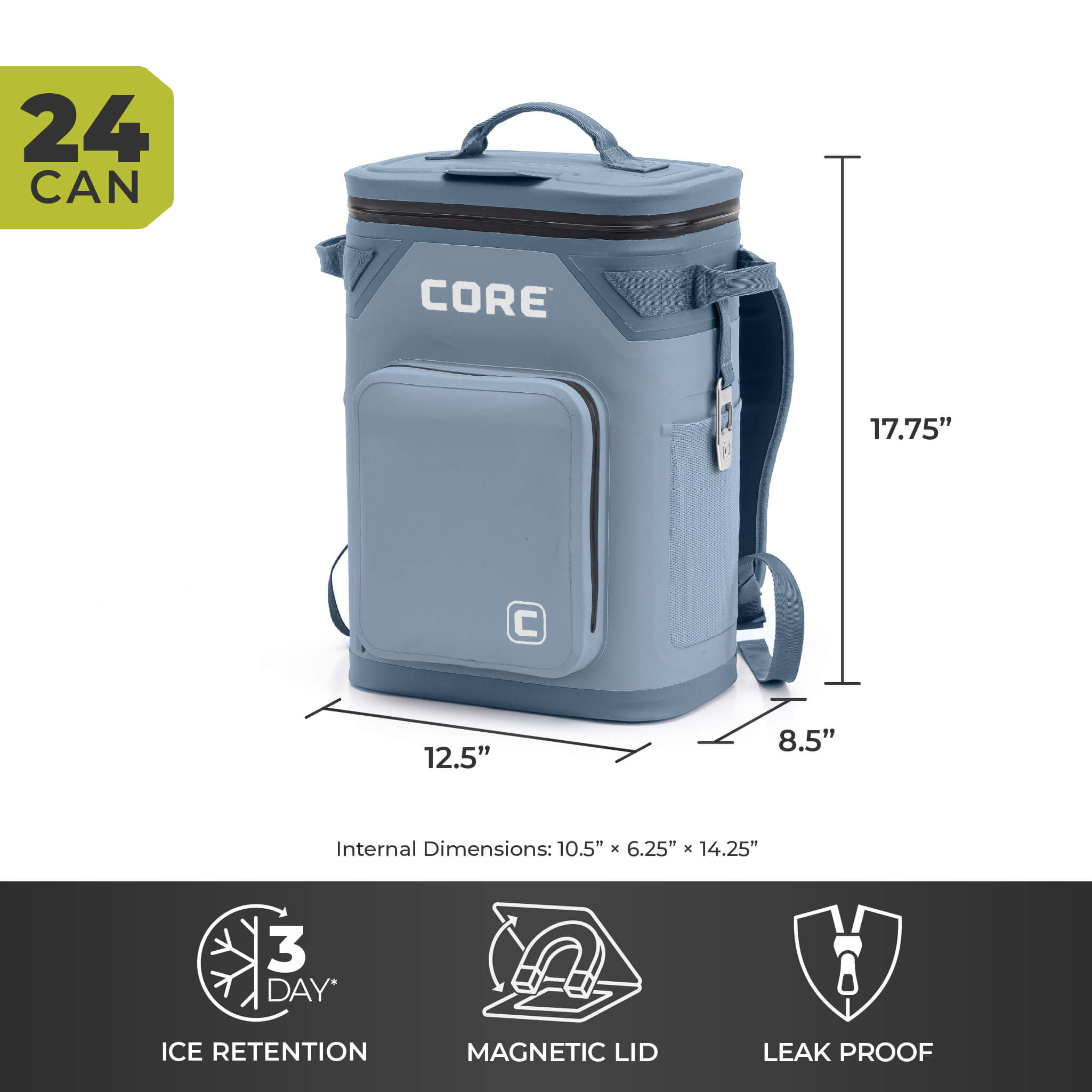 CLIMAKEEP Magnetic 24 Can Backpack Soft Cooler