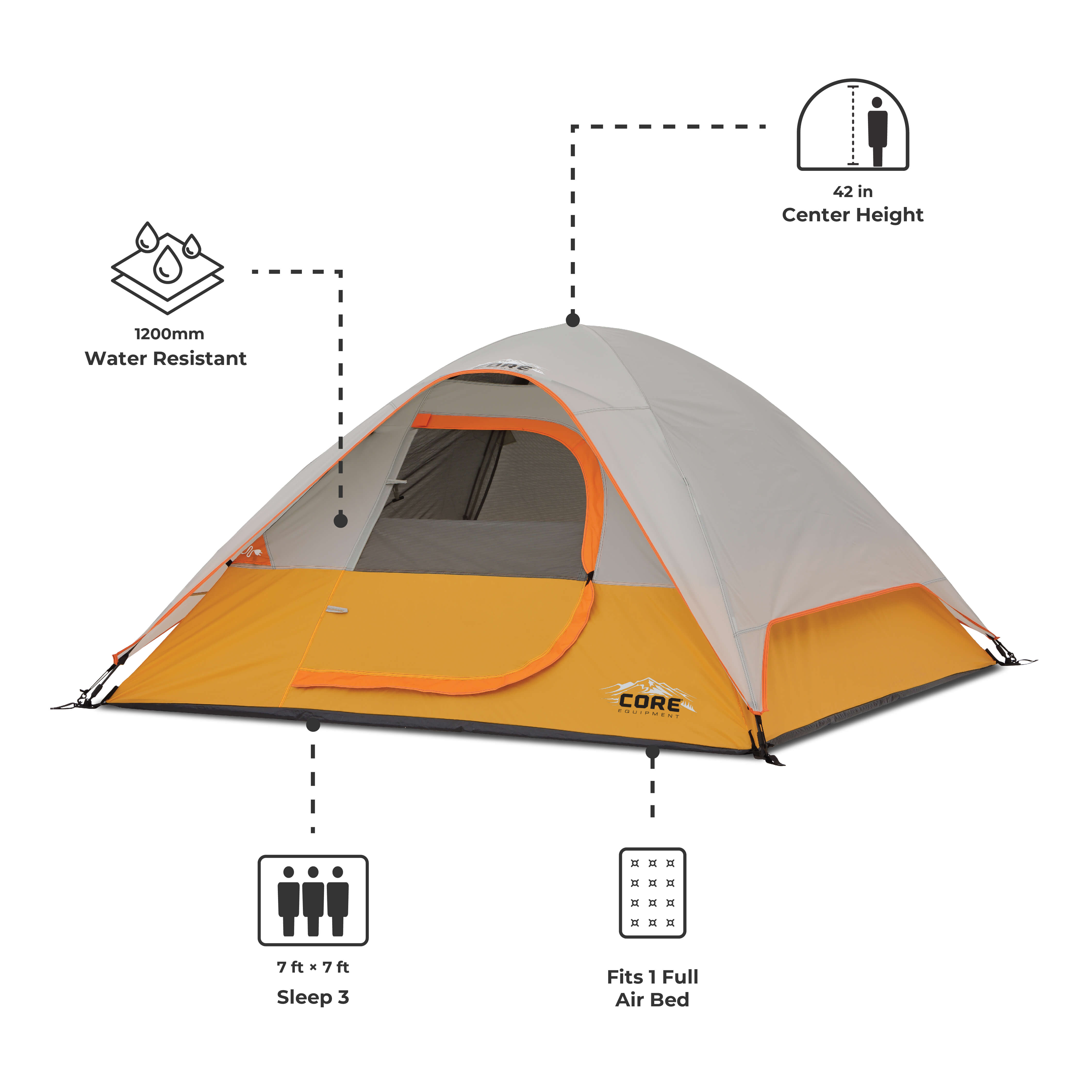 3 Person Dome Backpacking Tent
