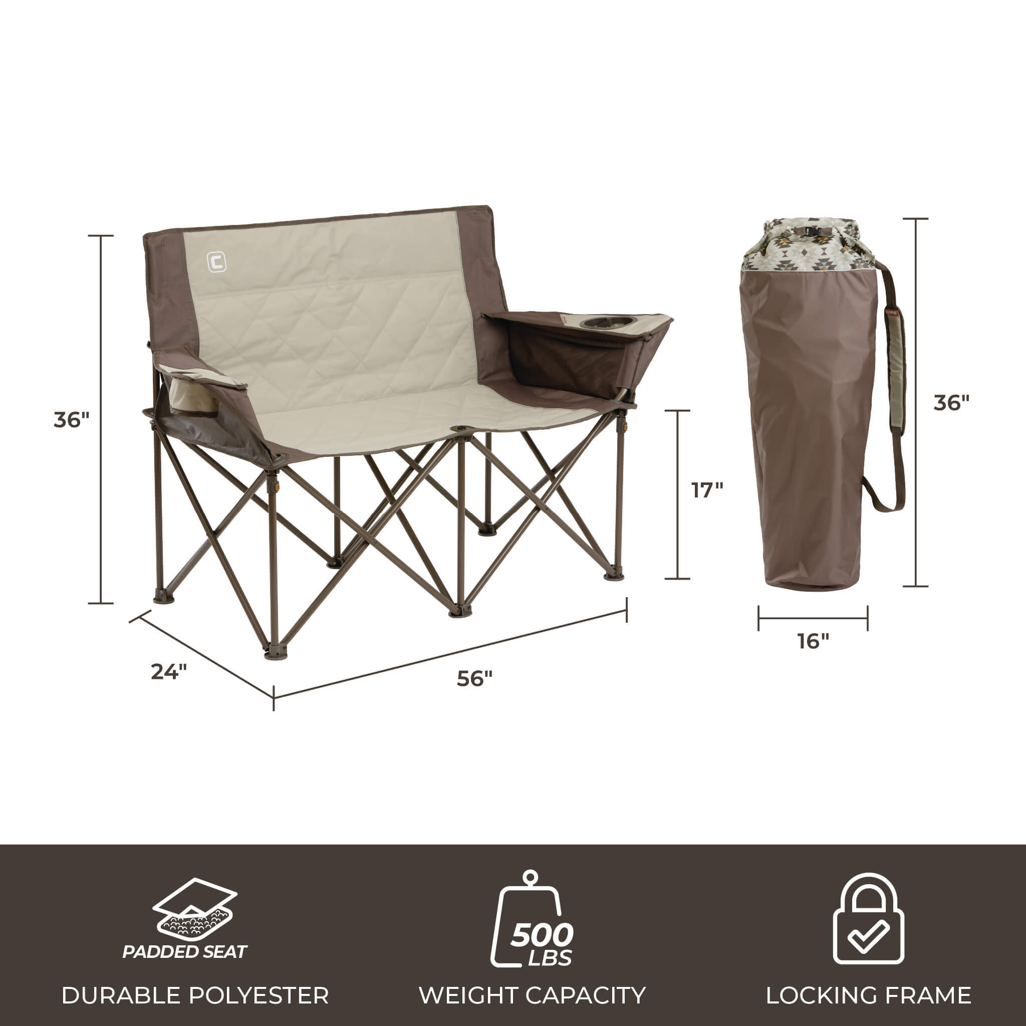 Loveseat Double Outdoor Camp Chair