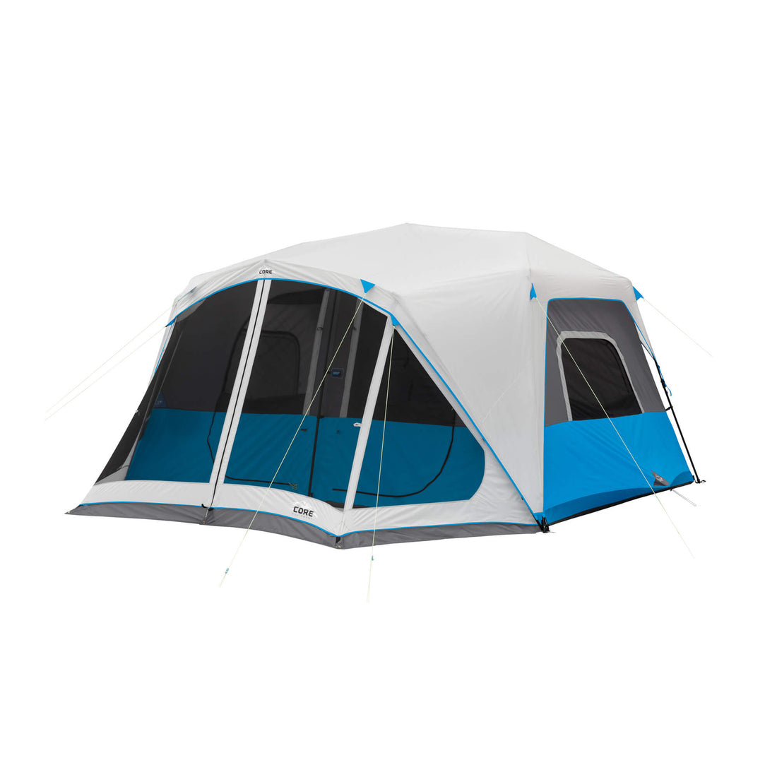 10 Person Lighted Instant Cabin Tent with Screen Room