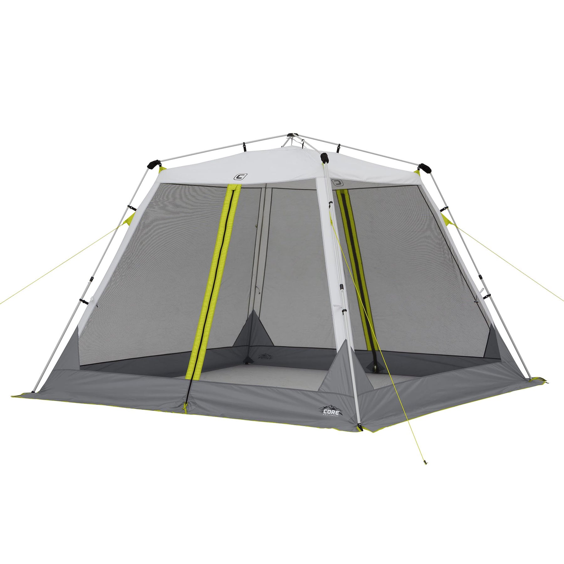 CORE 12'x10' Lighted Instant Screen House | Folding and Portable Large Pop  Up Canopy Shelter with LED Lights | Perfect for Family Camping, Outdoor