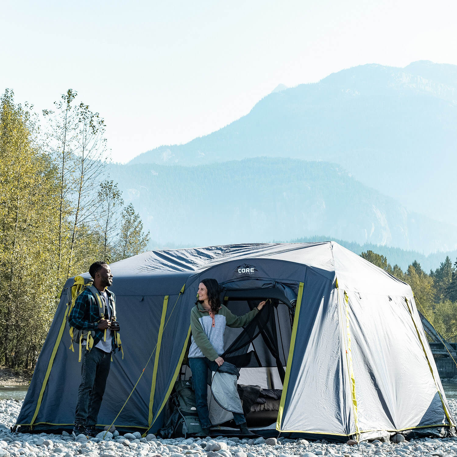 9 Person Instant Cabin Tent with Full Rainfly