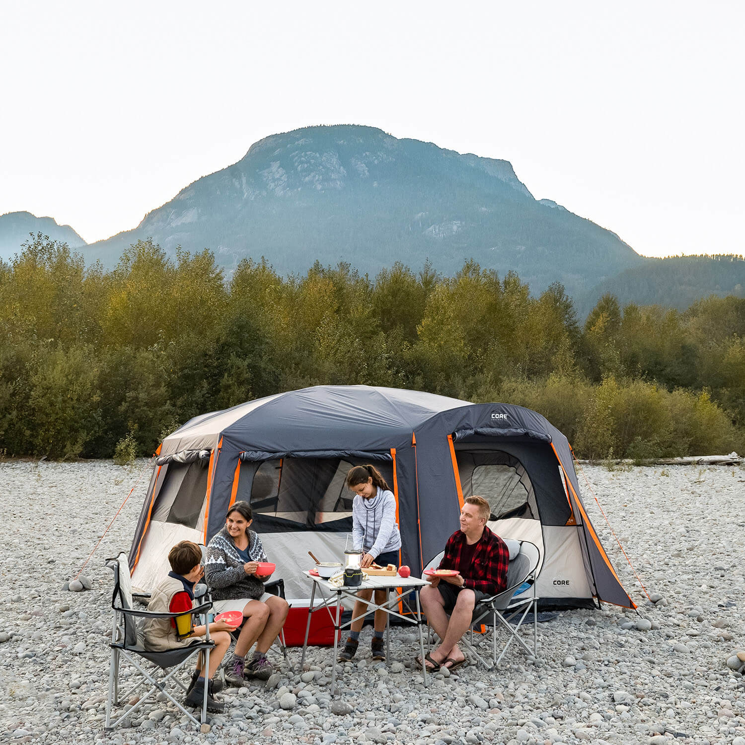 10 Person Straight Wall Cabin Tent with Full Rainfly