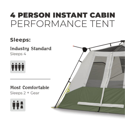 4 Person Instant Cabin Performance Tent 8' x 7'