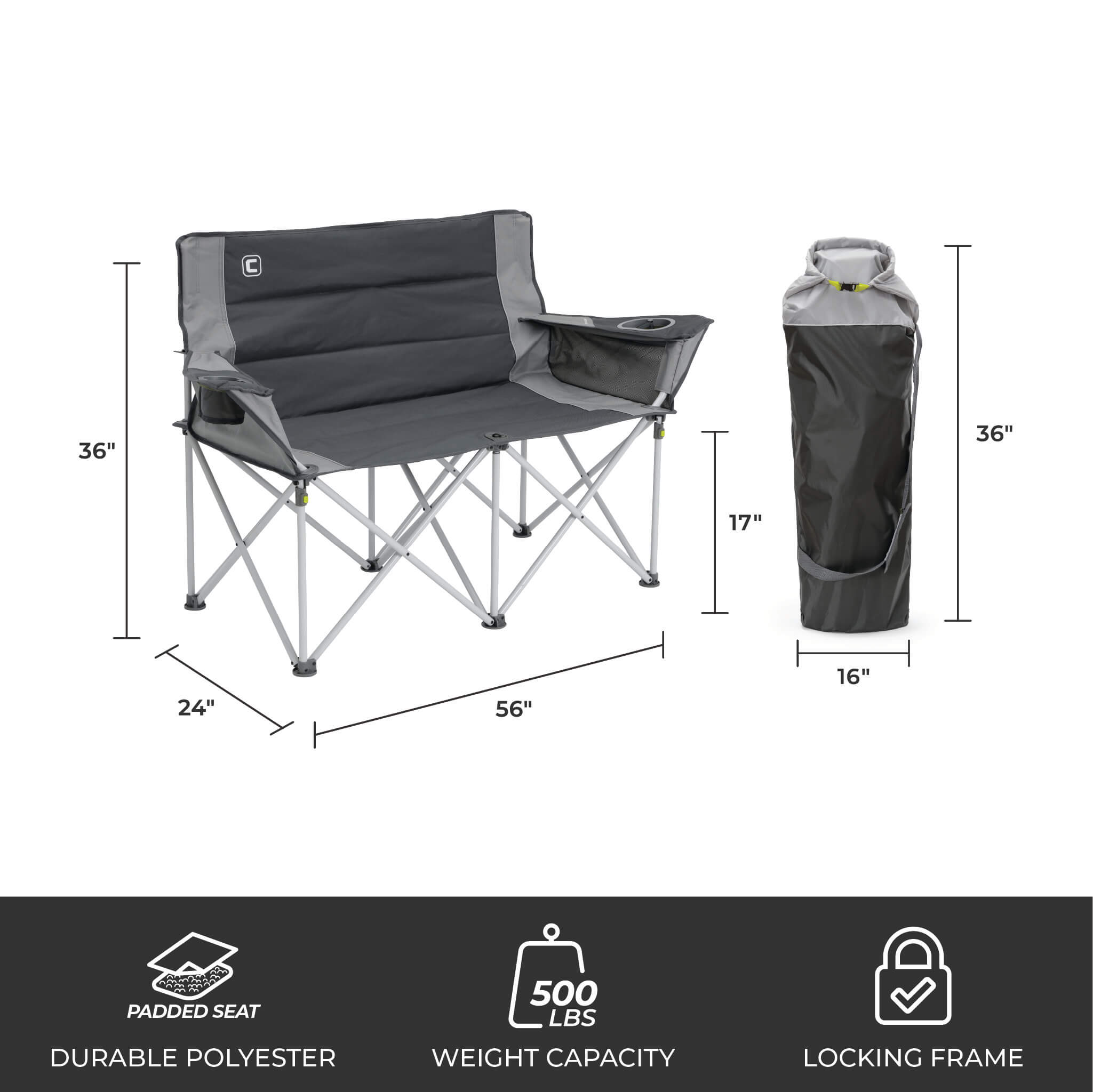 Loveseat Double Outdoor Camp Chair