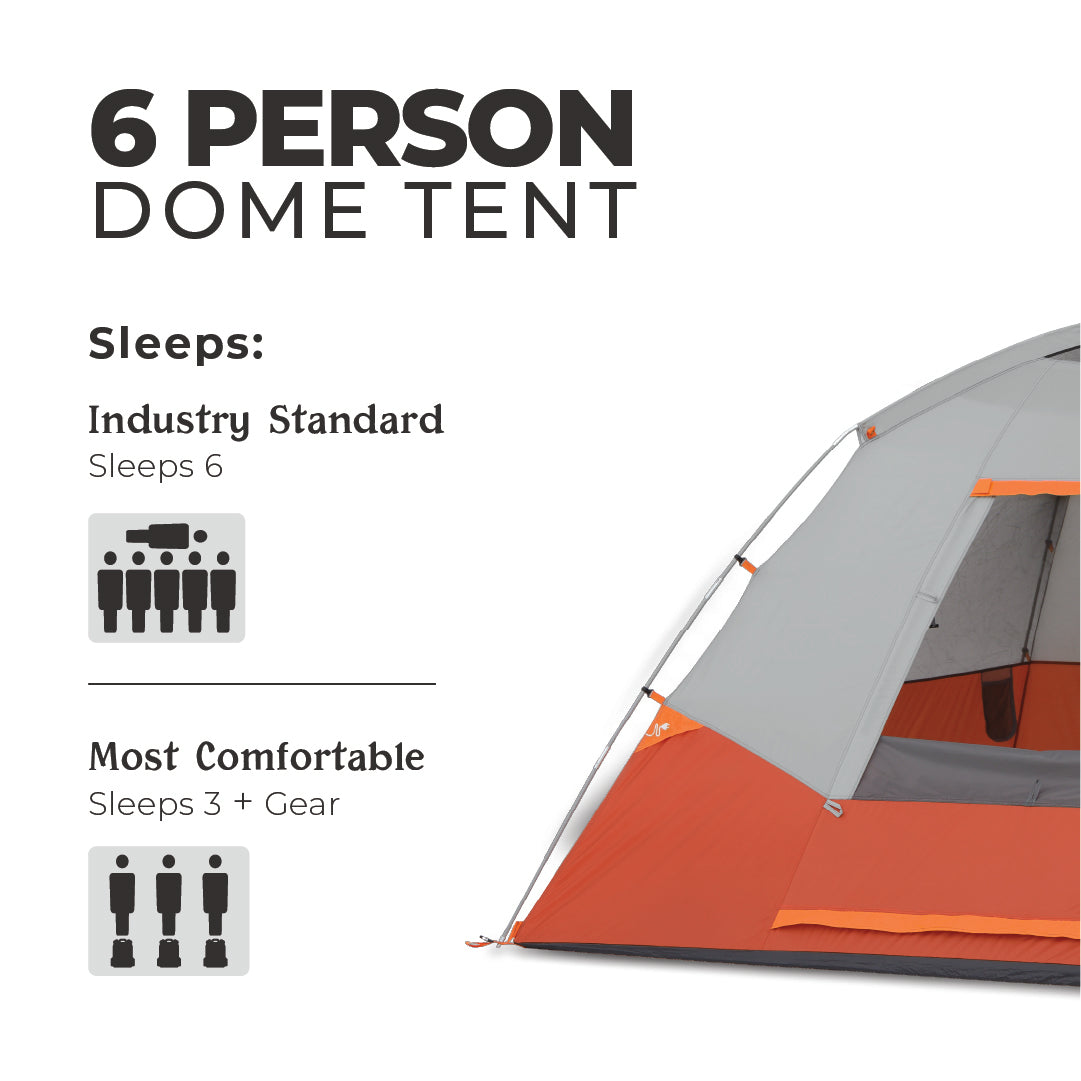 6 Person Dome Plus Tent 10' x 9'
