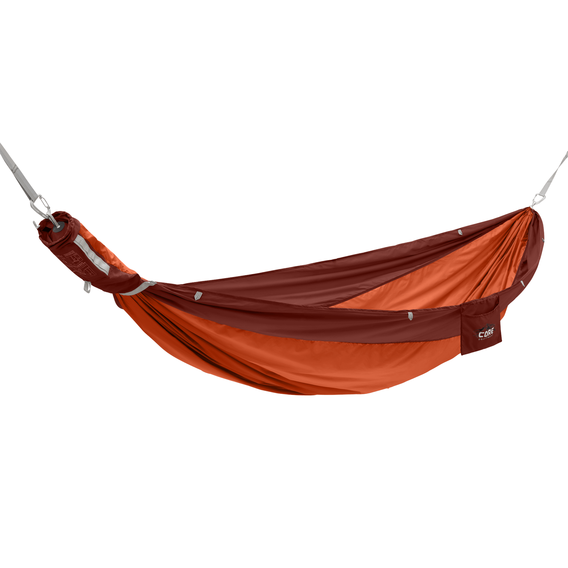 Red hammock with 'CORE' logo
