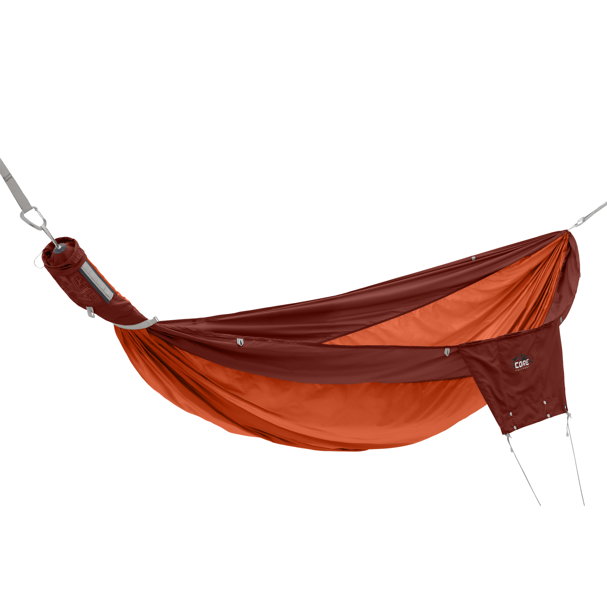 Red hammock with 'CORE' logo