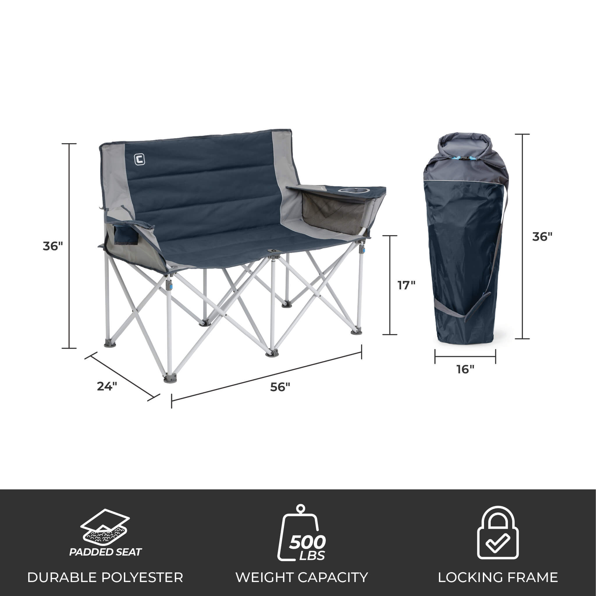 Loveseat Double Outdoor Camp Chair