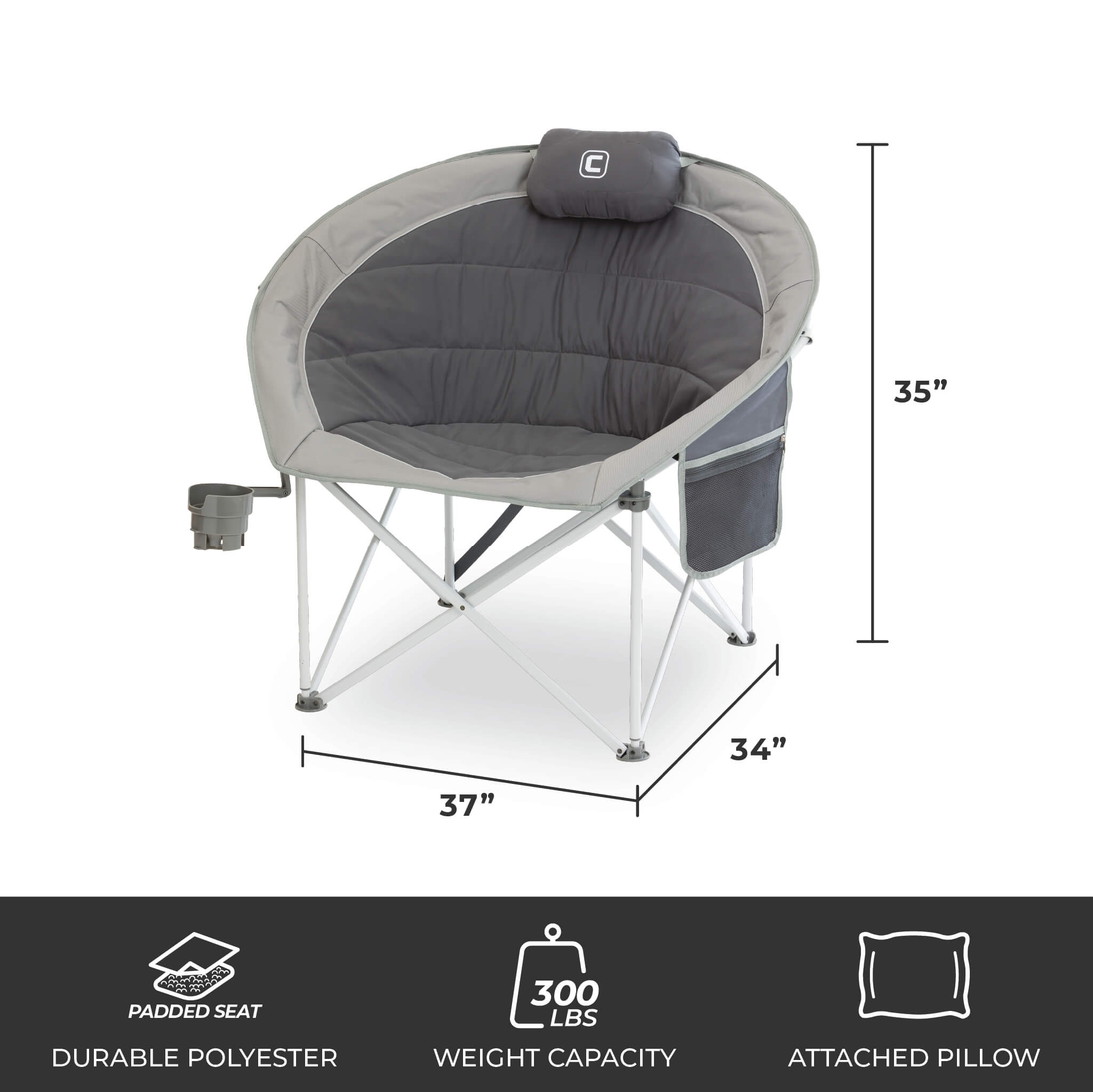 Oversized Padded Round Chair