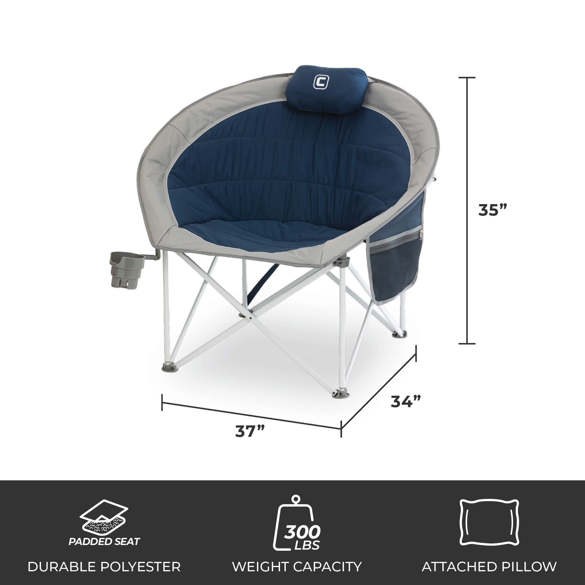 Oversized Padded Round Chair
