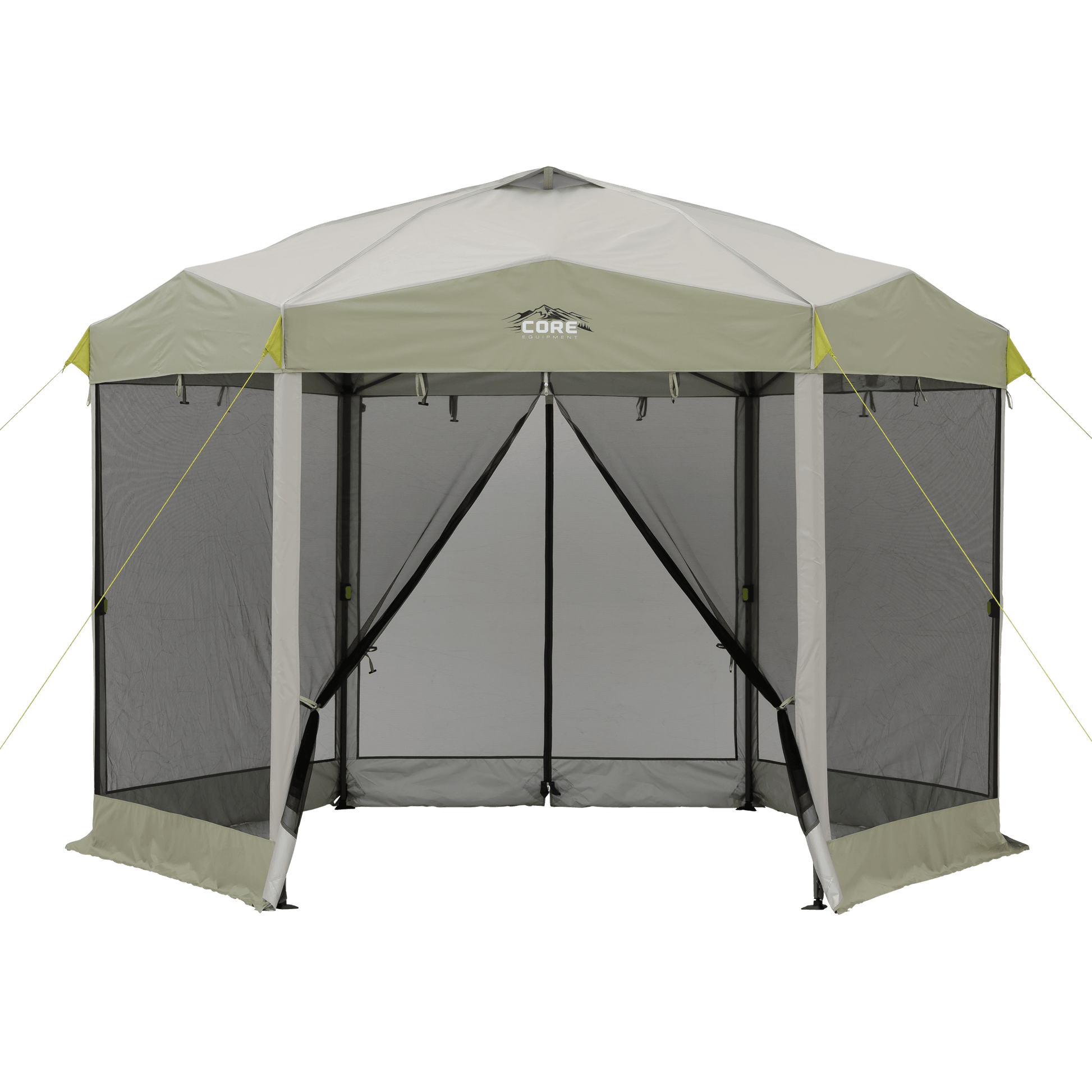 Outdoor canopy tent with screen walls