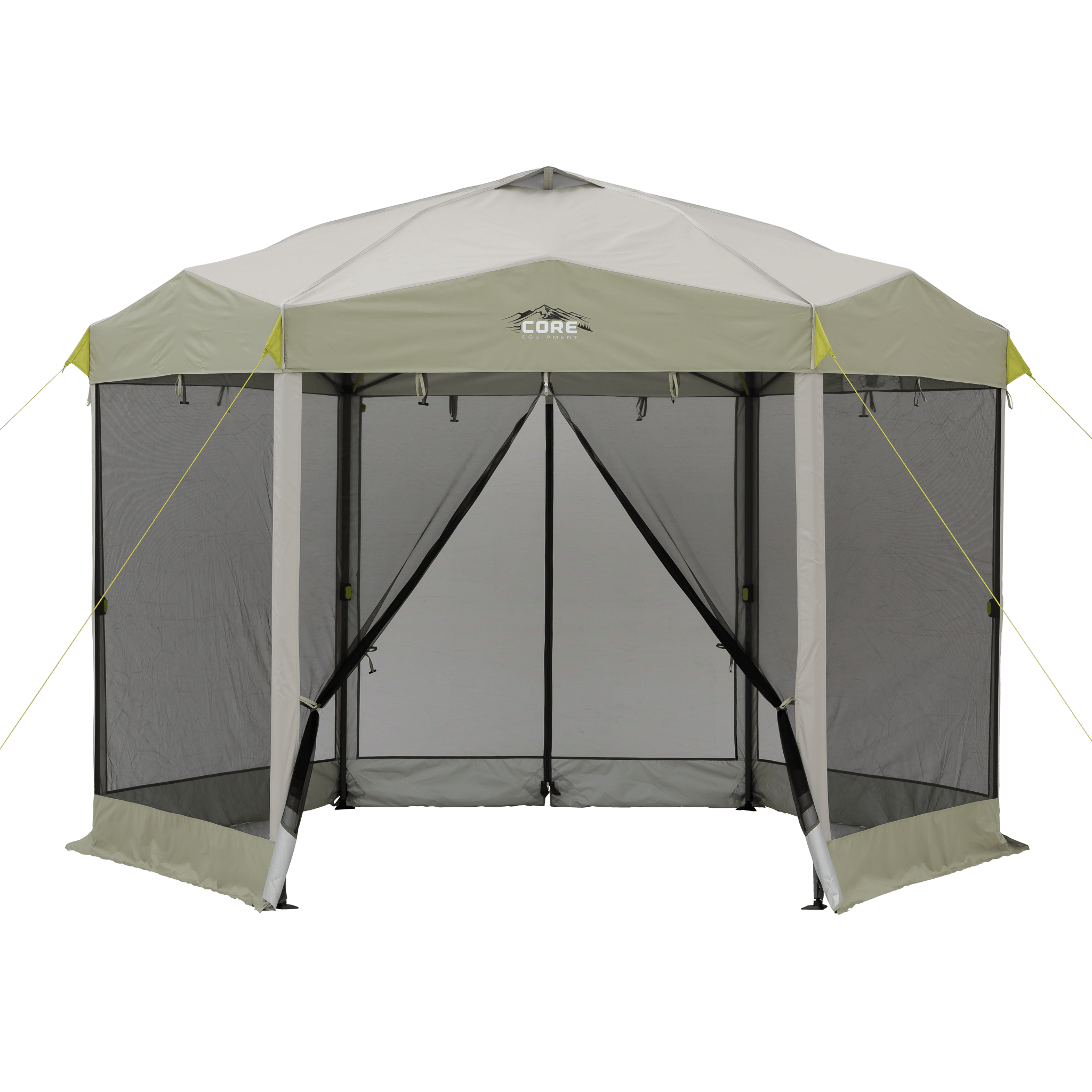 Outdoor canopy tent with screen walls