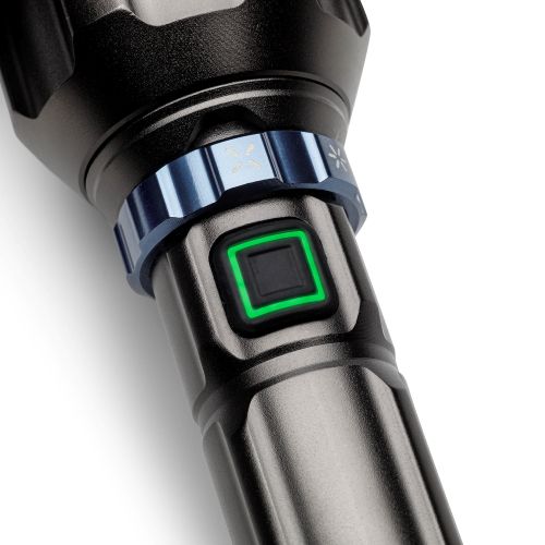 Close-up of power indicator of CORE Rechargeable Flashlight.