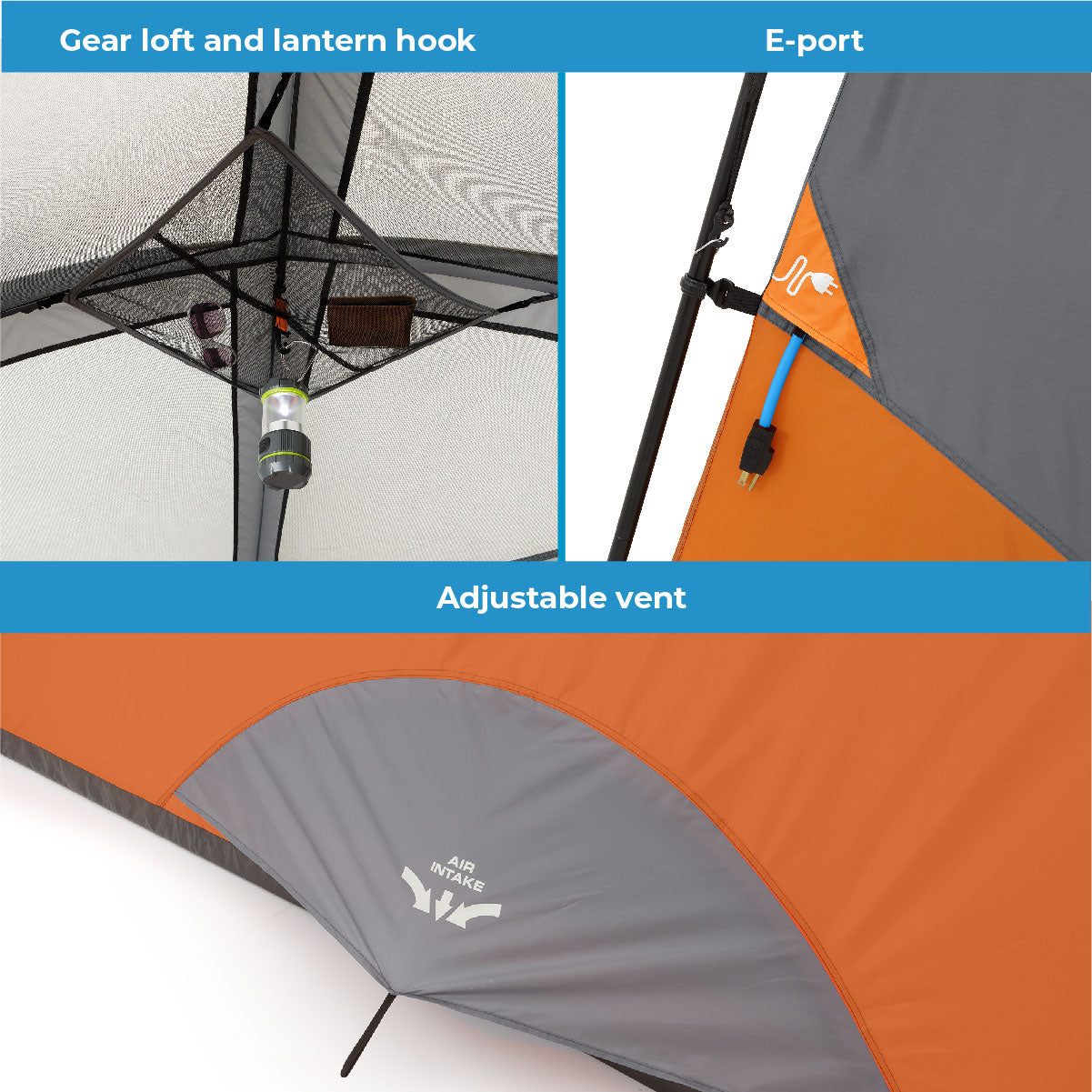 4 Person Straight Wall Cabin Tent