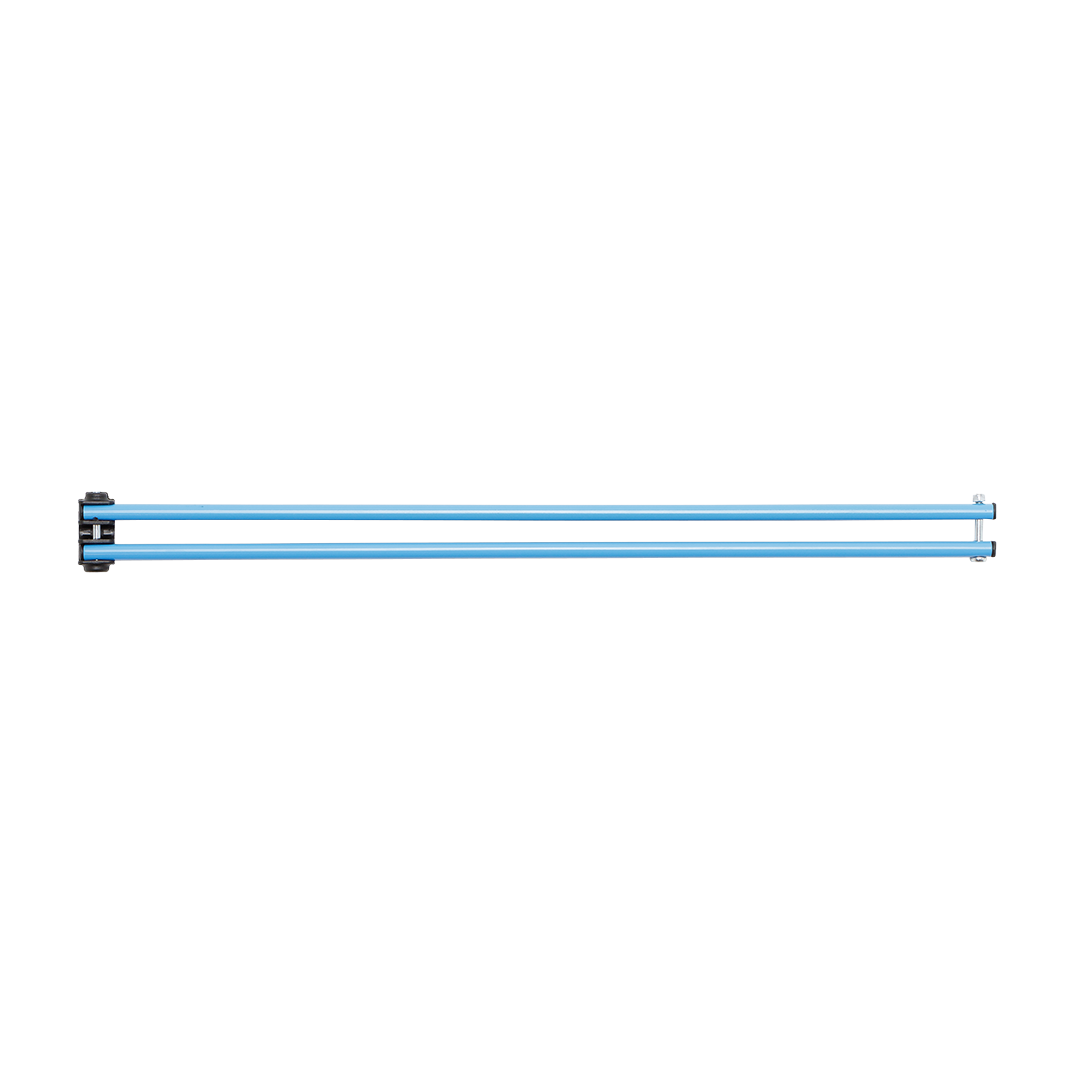 2 blue apex support poles with black joint and hardware