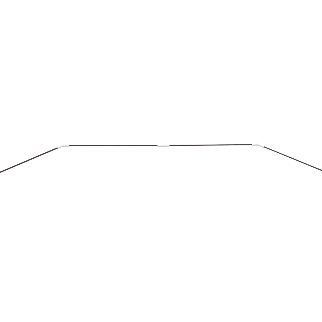 black segmented awning pole with silver connectors