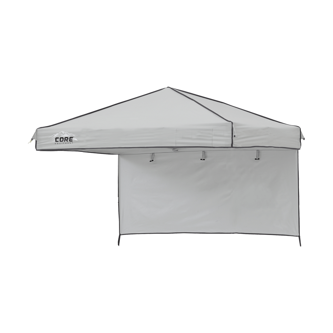 white canopy top with half length sidewall