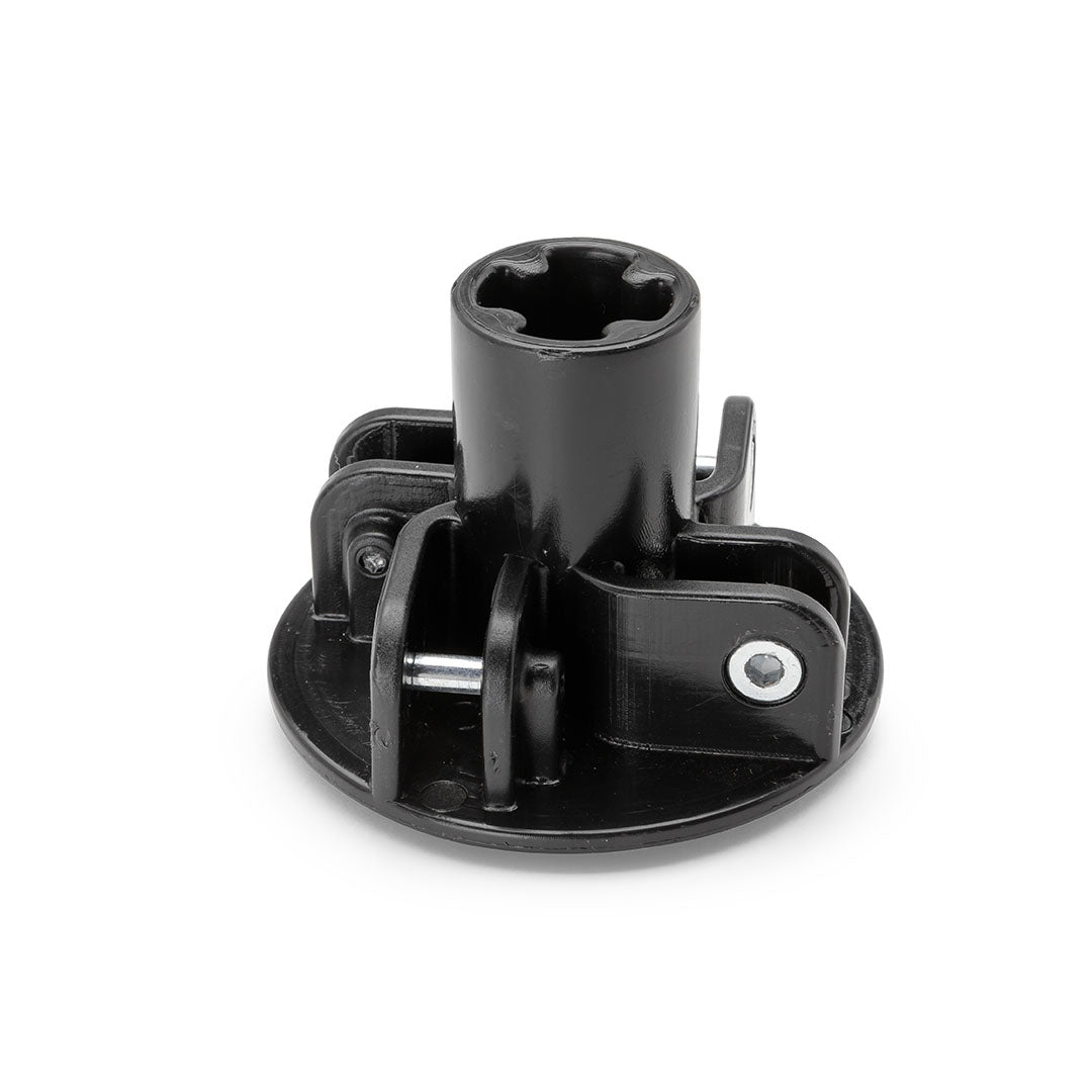 side view of center hub with nuts and bolts