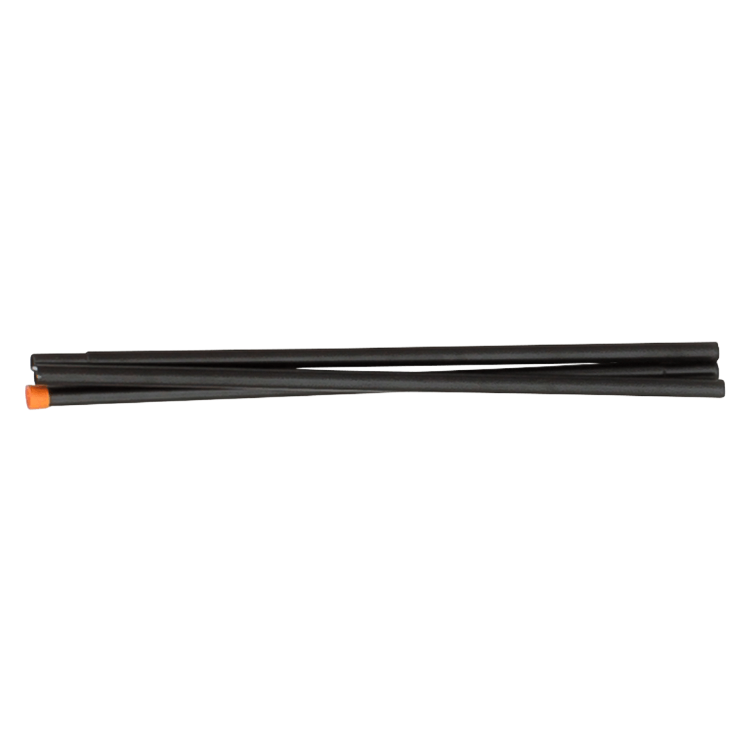 segmented steel corner leg pole with orange endcap folded up. 