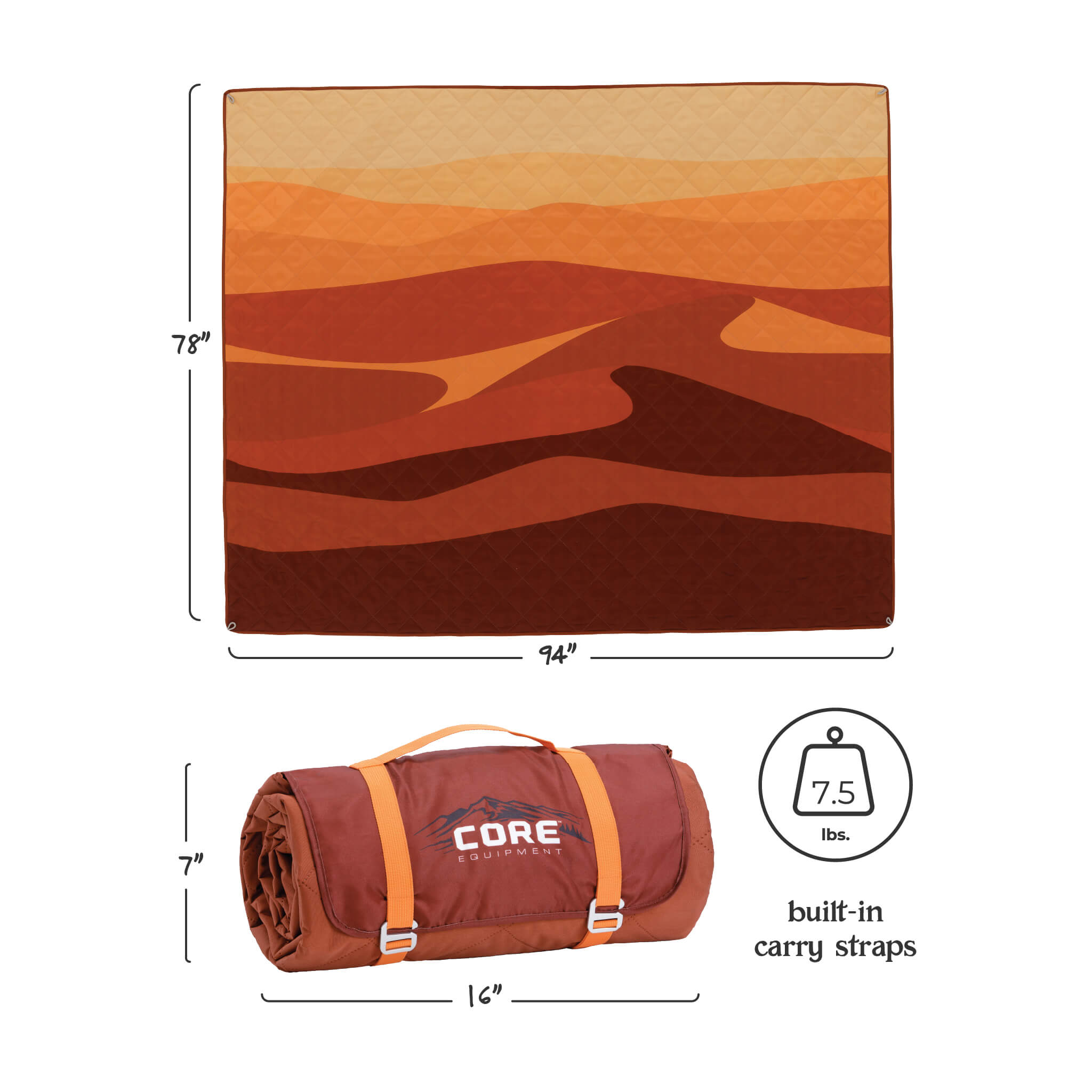 Staydown Anchortech Outdoor Travel Weighted Ground Blanket