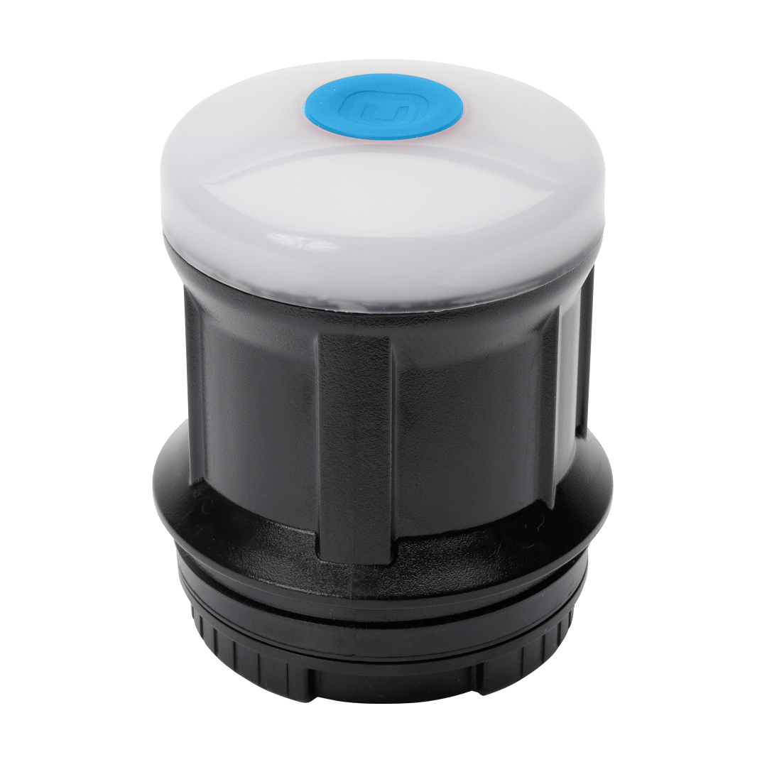 dome light with blue button