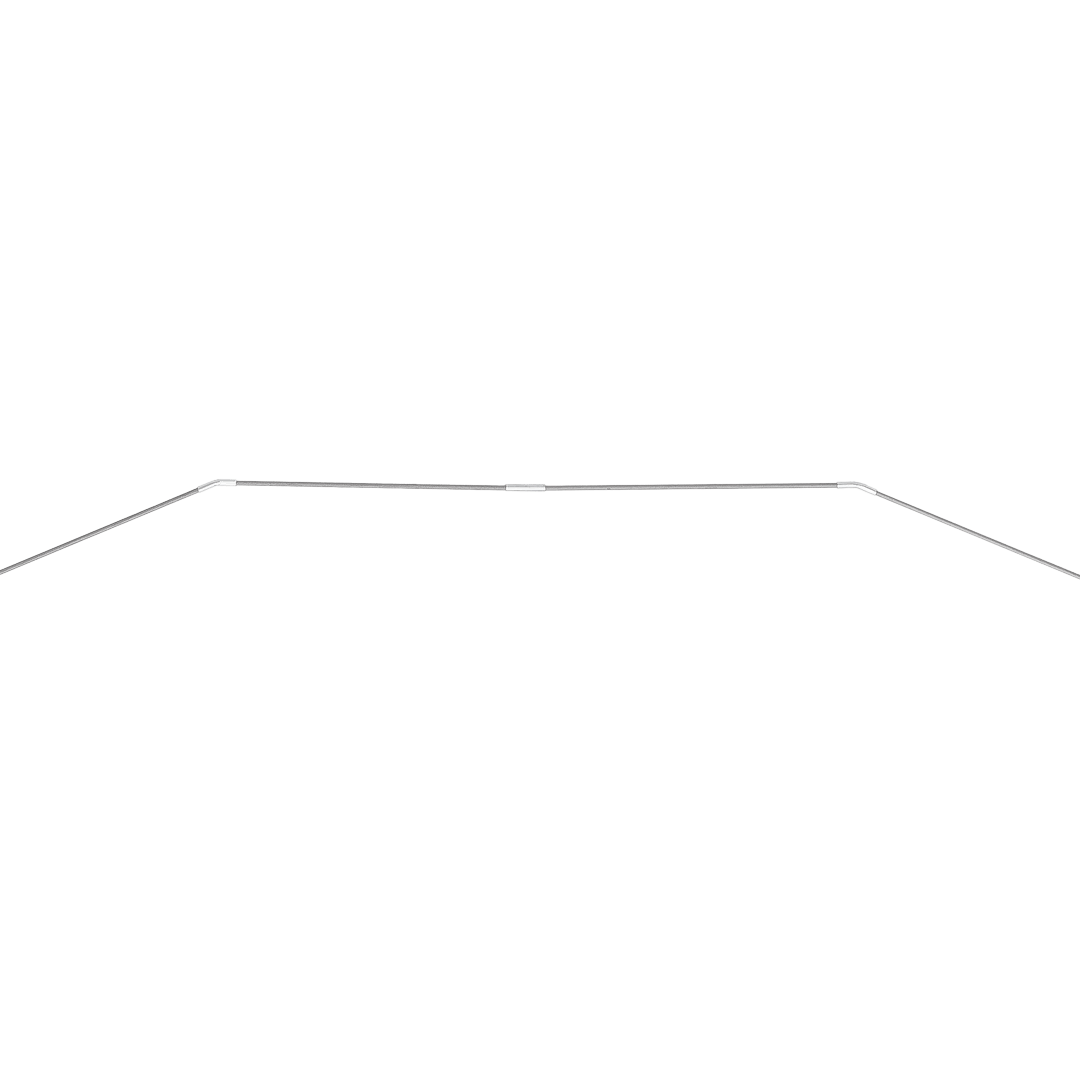 grey segmented awning pole with silver connectors