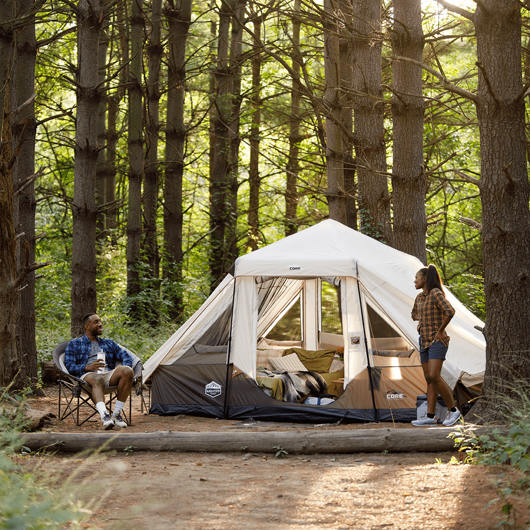 6 Person Lighted Instant Pyramid Tent