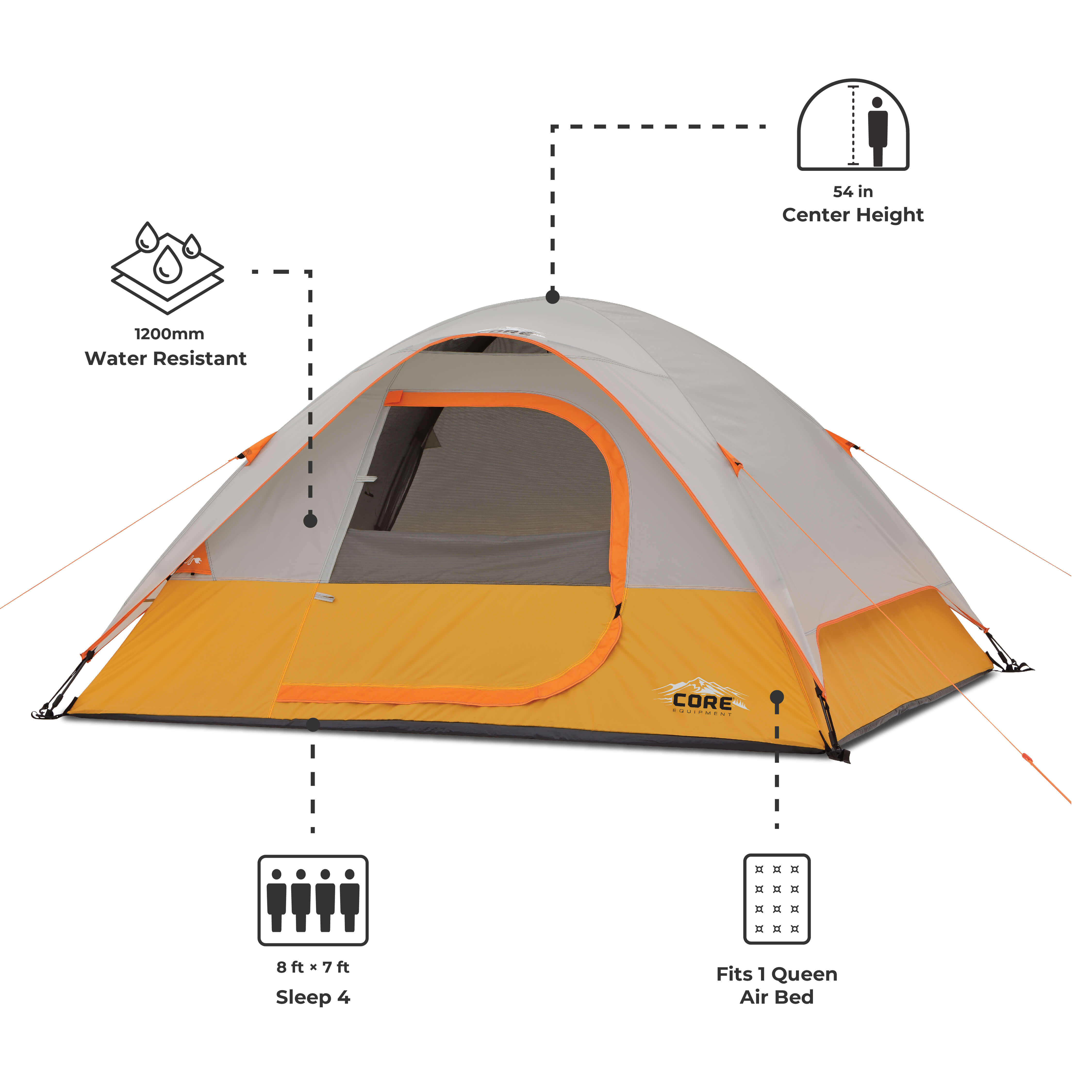 4 Person Dome Backpacking Tent