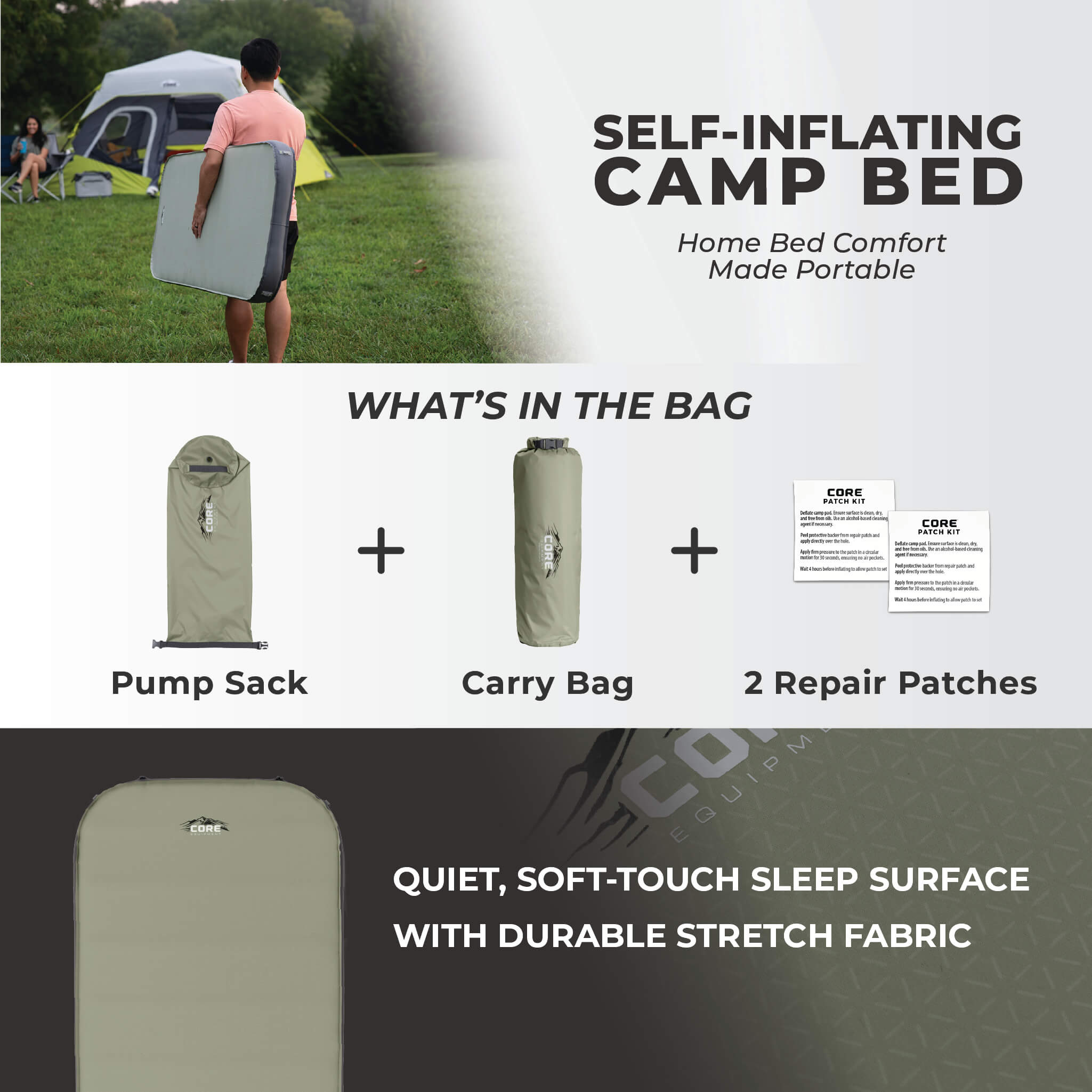 4 Season Regular Self Inflating Camping Bed