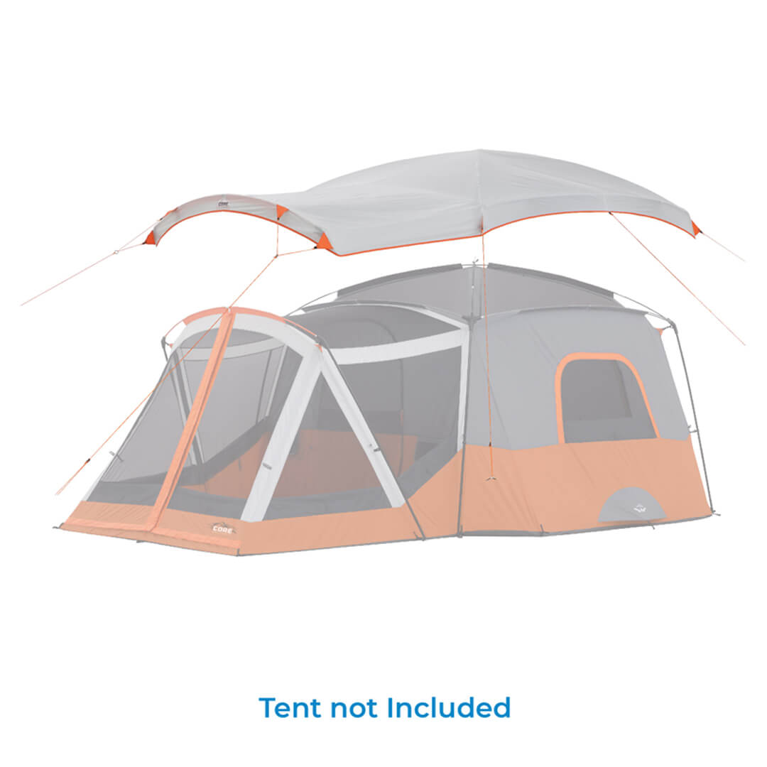 rainfly over tent body with the text "Tent not included"