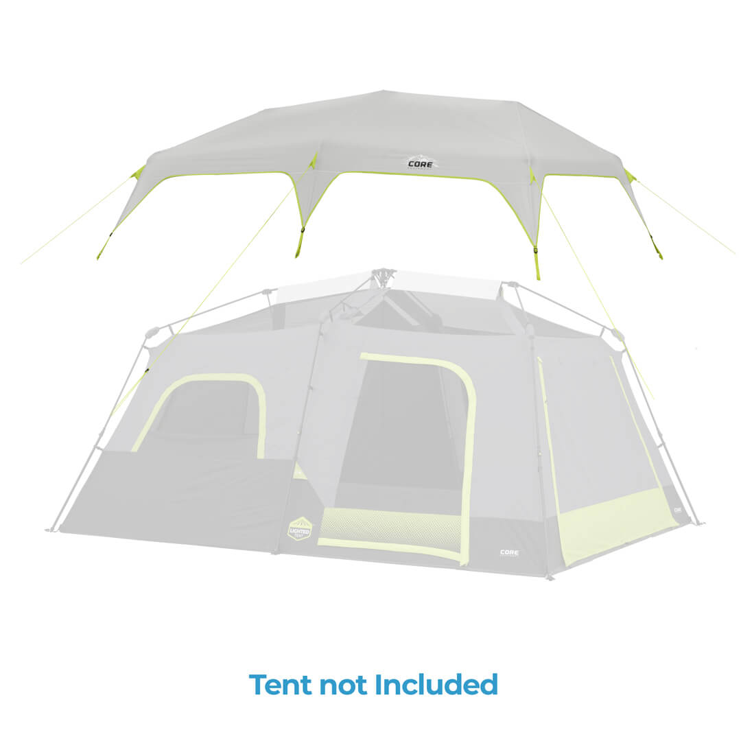 rainfly 92133 over a tant body with the text "tent not included"
