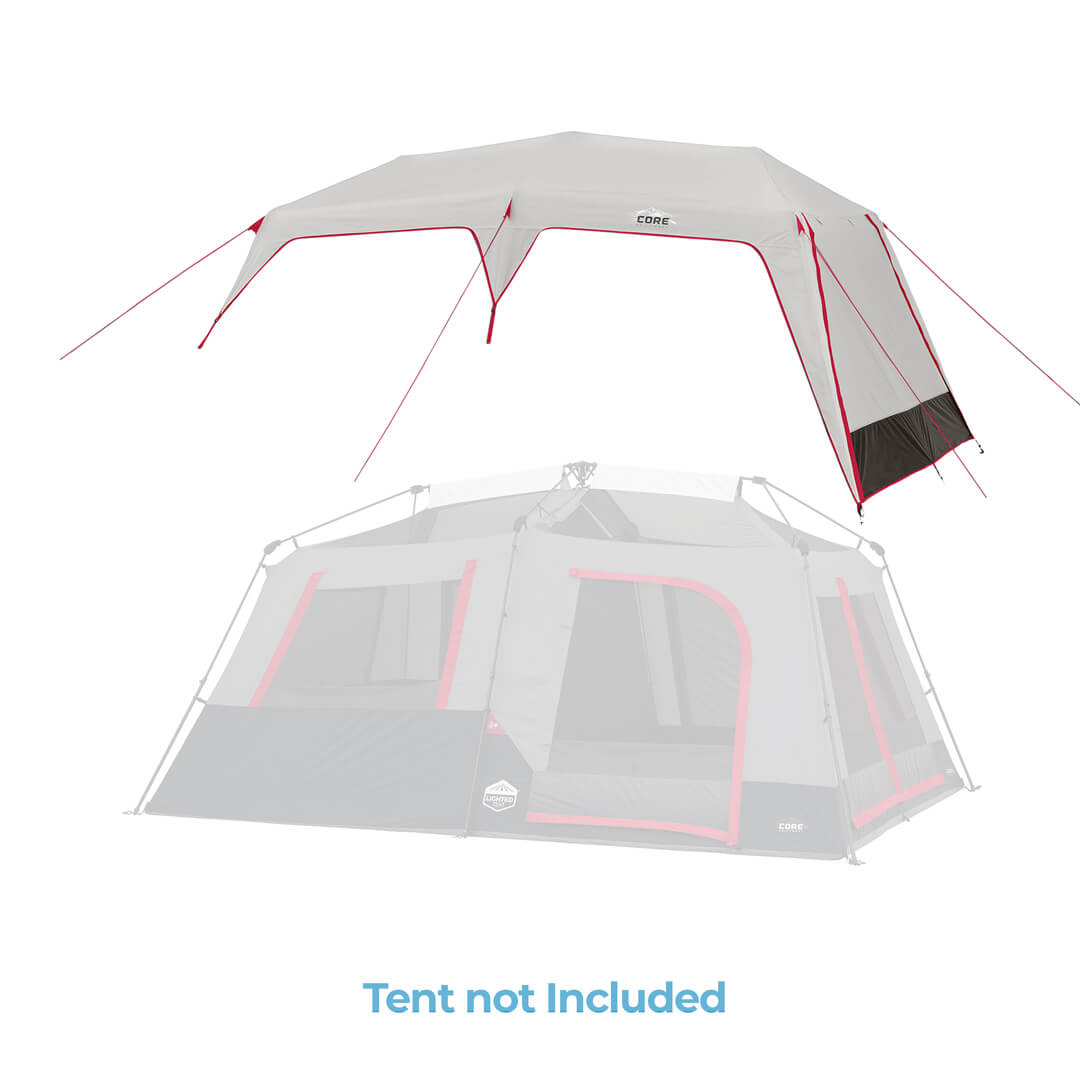 rainfly 92256 over a tent body with the text "tent not included"