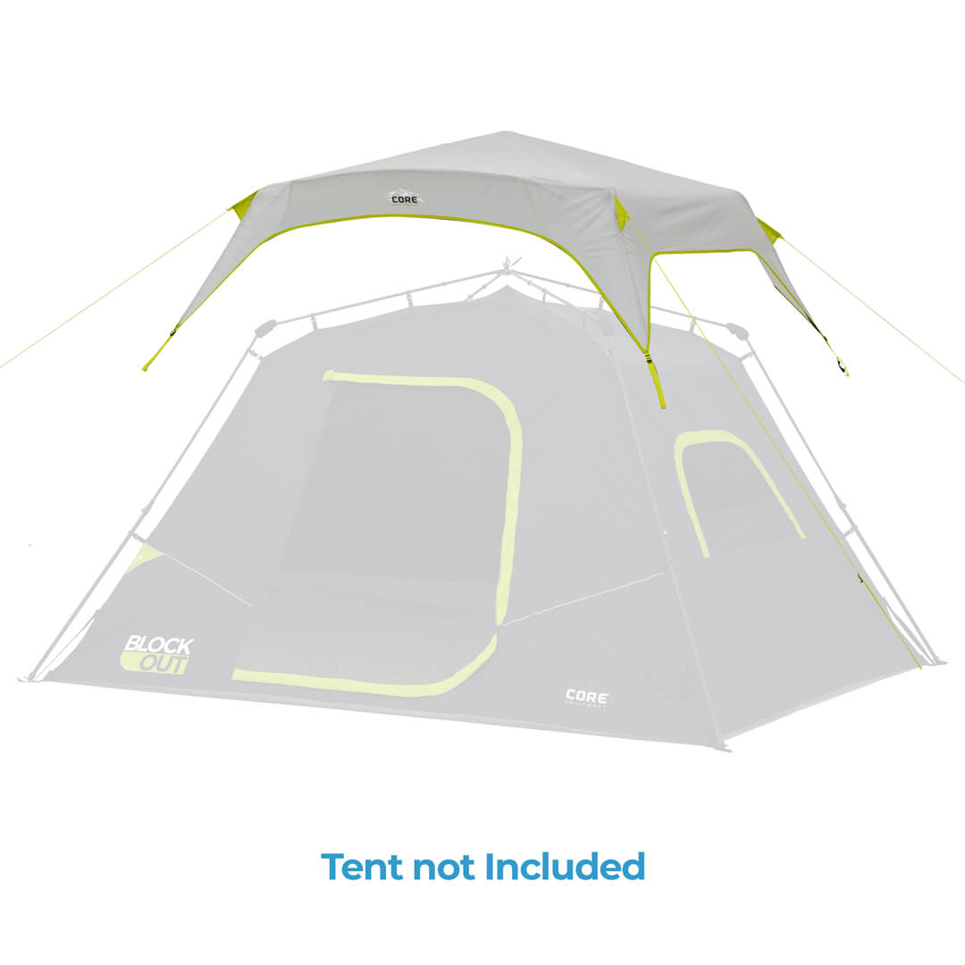 rainfly over blockout tent body with the text "Tent not Included" 