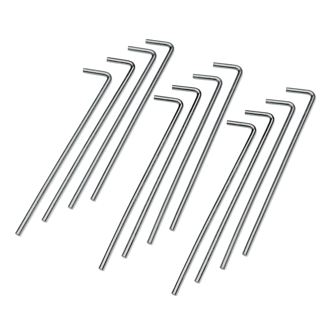 12 metal tent stakes