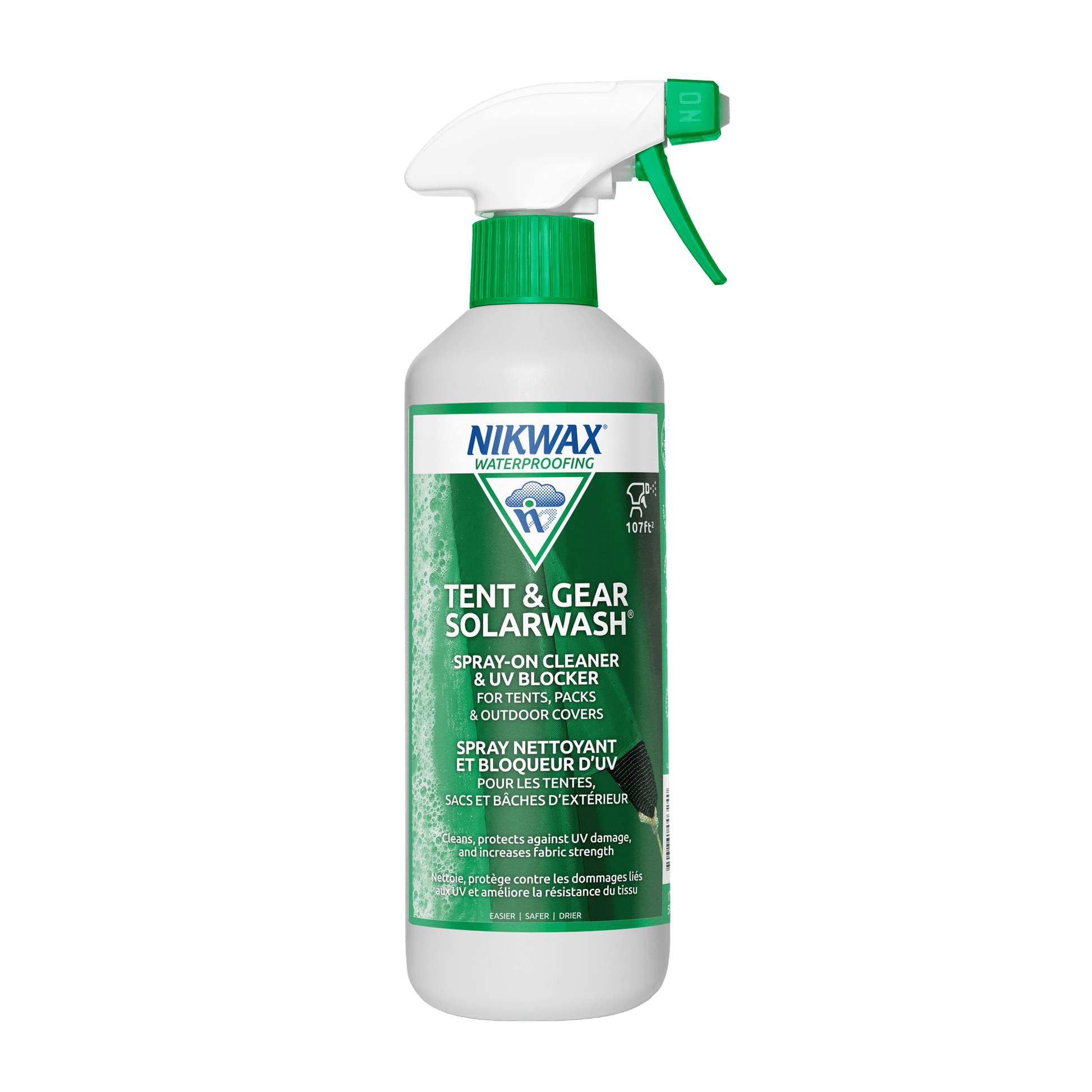 Nikwax Tent & Gear Solarwash spray bottle.