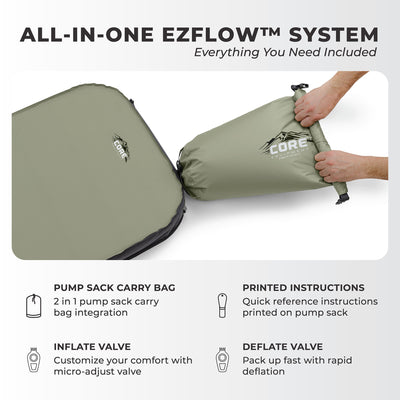 4 Season Long Wide Self Inflating Camping Bed