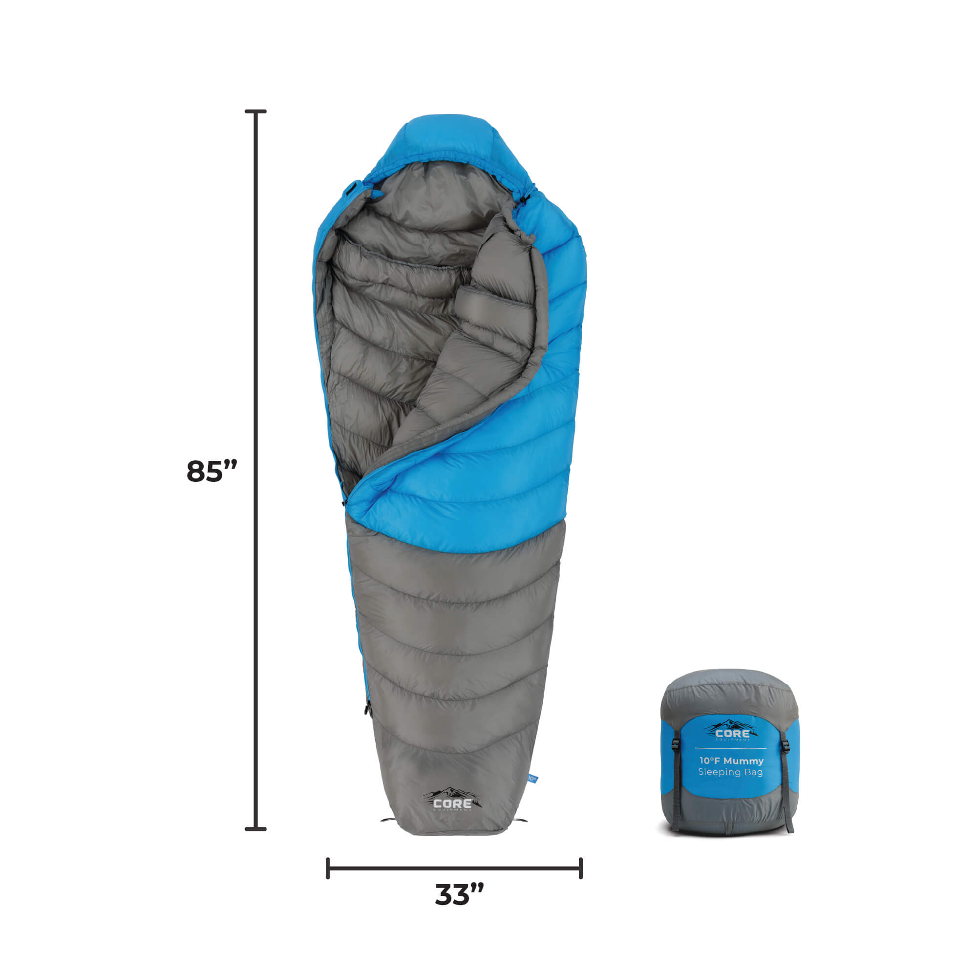 10 Degree Mummy Sleeping Bag – Core Equipment