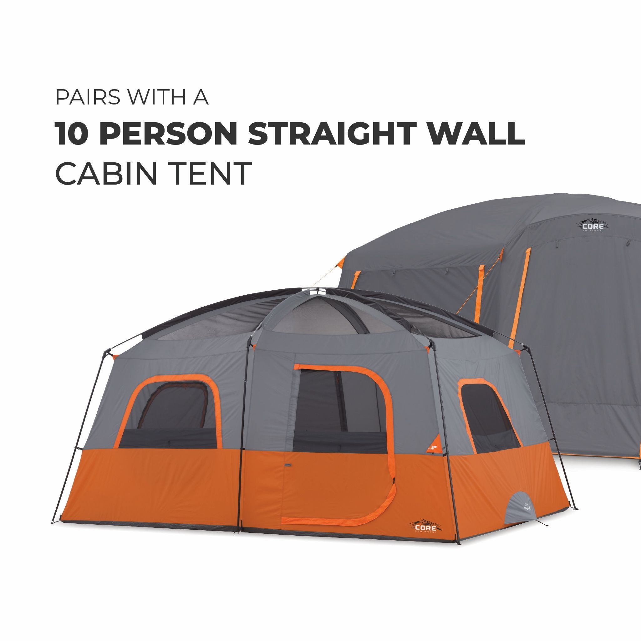 10 Person Straight Wall Cabin Tent Full Rainfly Accessory – Core Equipment