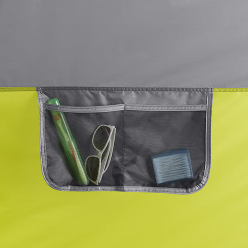 Closeup of storage pocket inside a CORE tent.