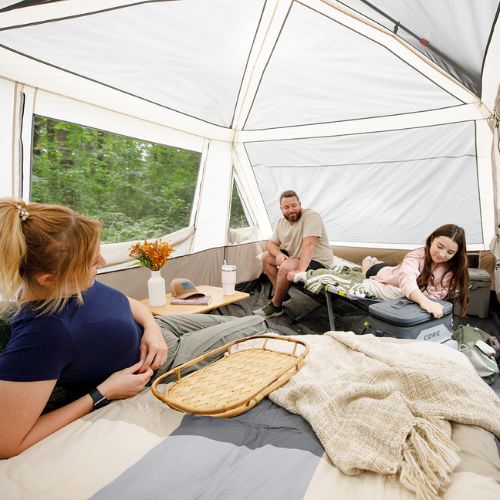 10 Person Lighted Instant Pyramid Tent